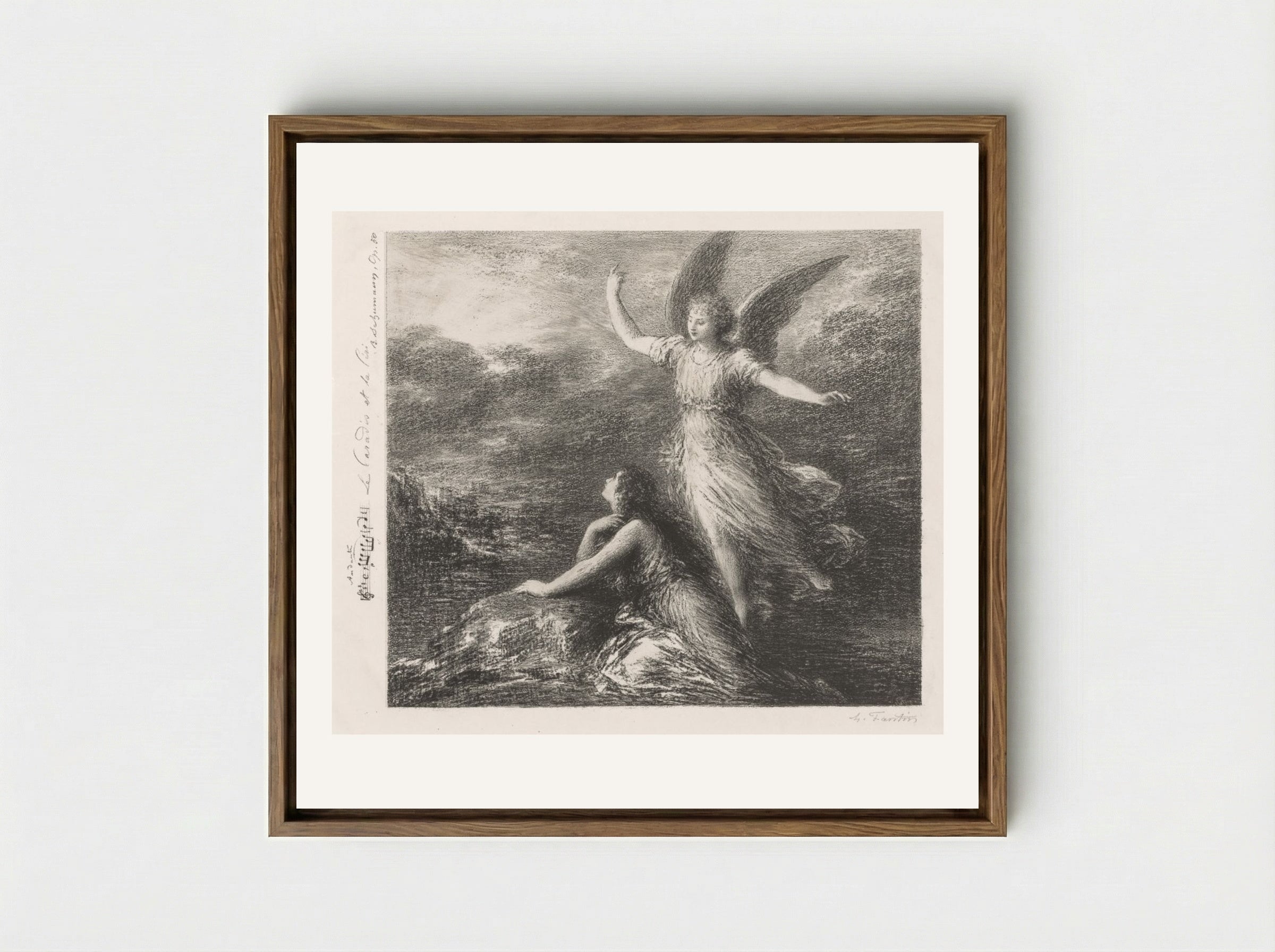 Debut from Paradise and the Peri (Second Plate) - Henri Fantin-Latour - Framed Canvas Wood