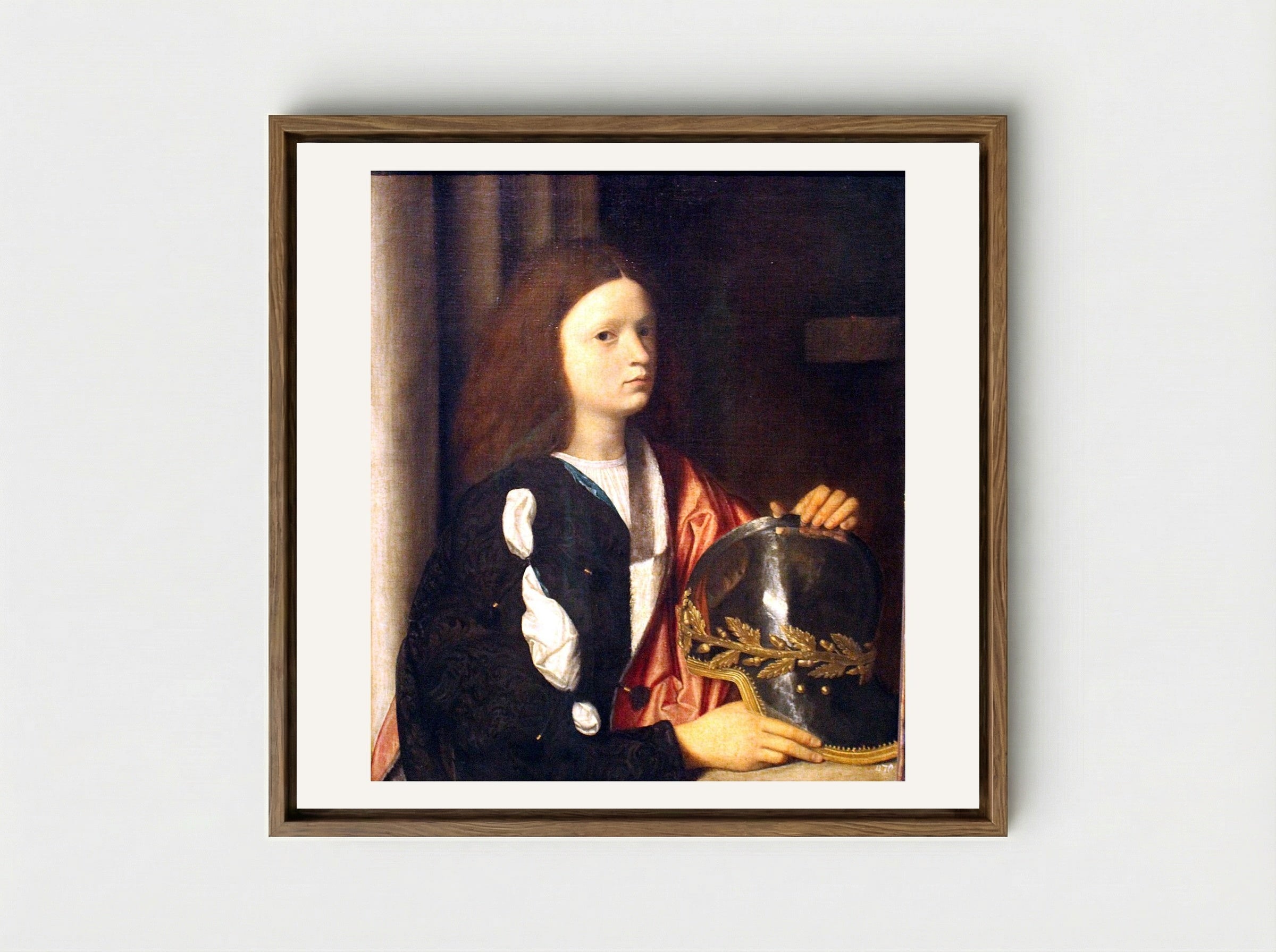 Portrait of Francesco Maria della Rovere - Giorgione - Framed Canvas Wood