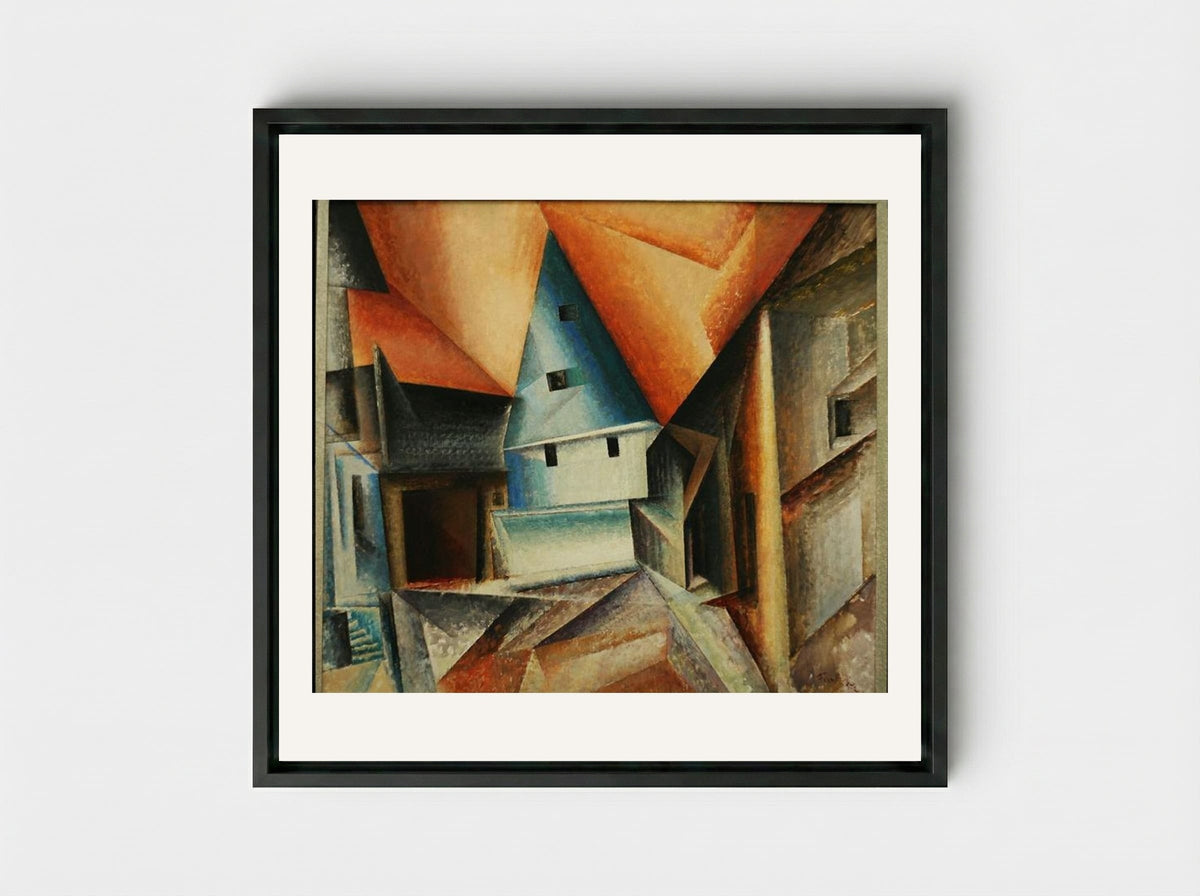 Oberweimar - Lyonel Feininger - Framed Canvas Black