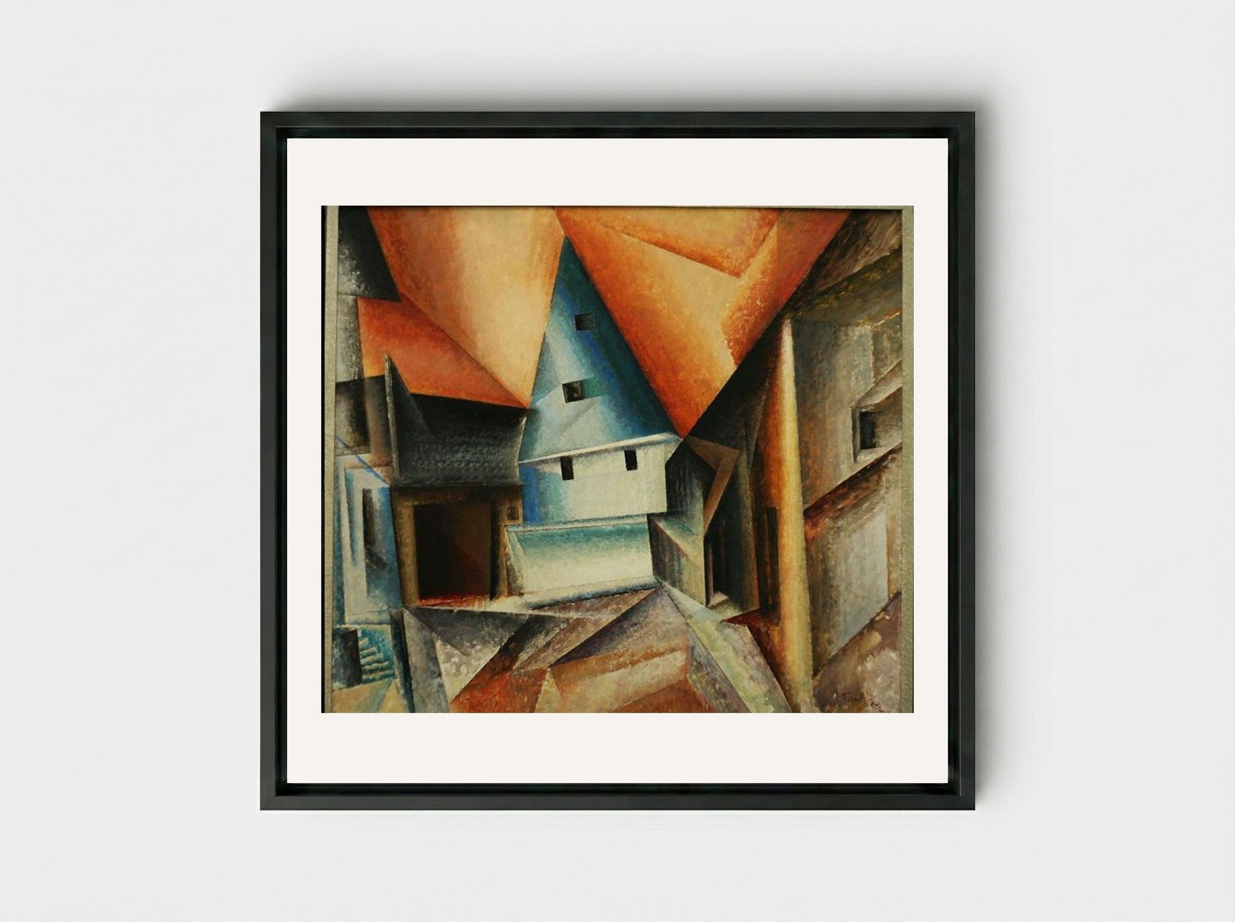 Oberweimar - Lyonel Feininger - Framed Canvas Black