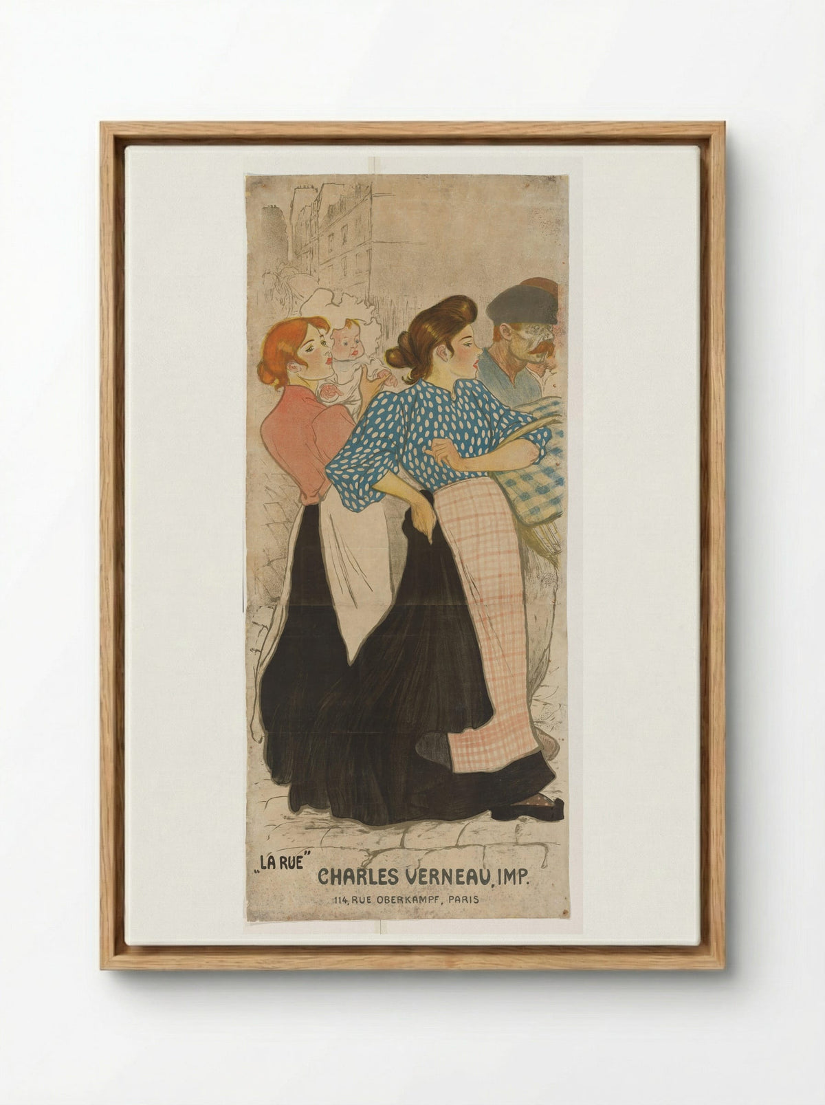 La Rue - Théophile Alexandre Steinlen - Framed Canvas Wood