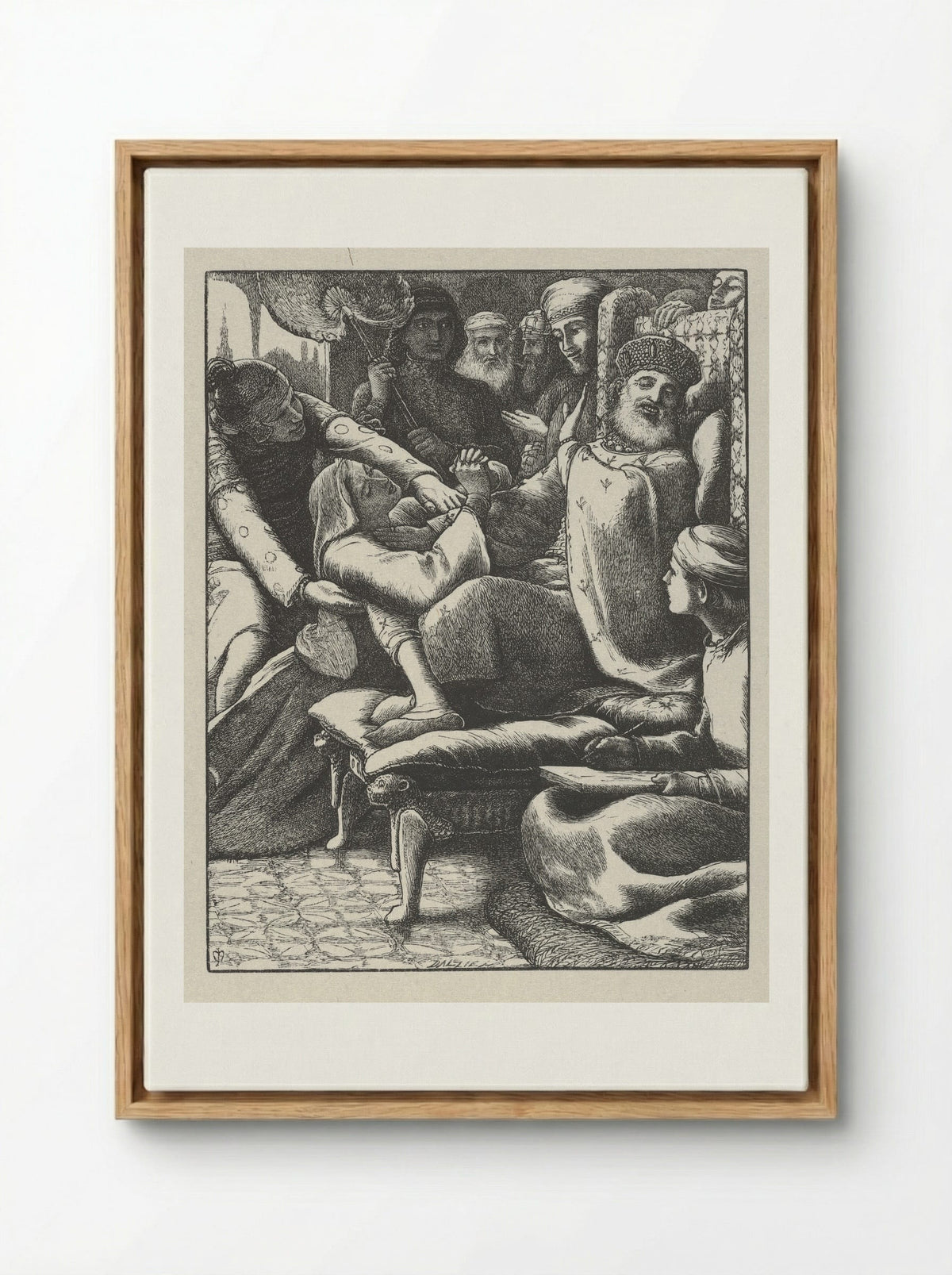 The Unjust Judge - John Everett Millais - Framed Canvas Wood