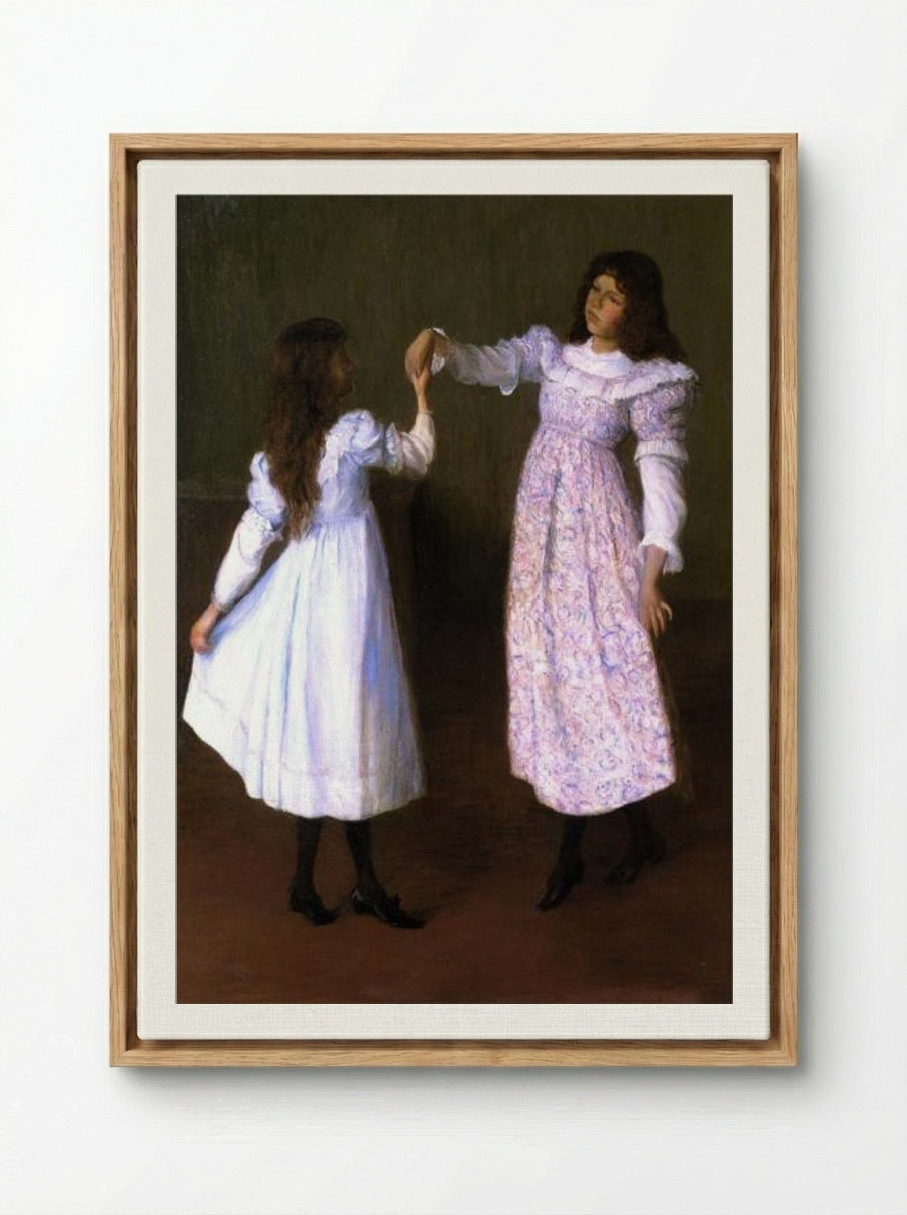 Children Dancing, II - Lilla Cabot Perry - Framed Canvas Wood