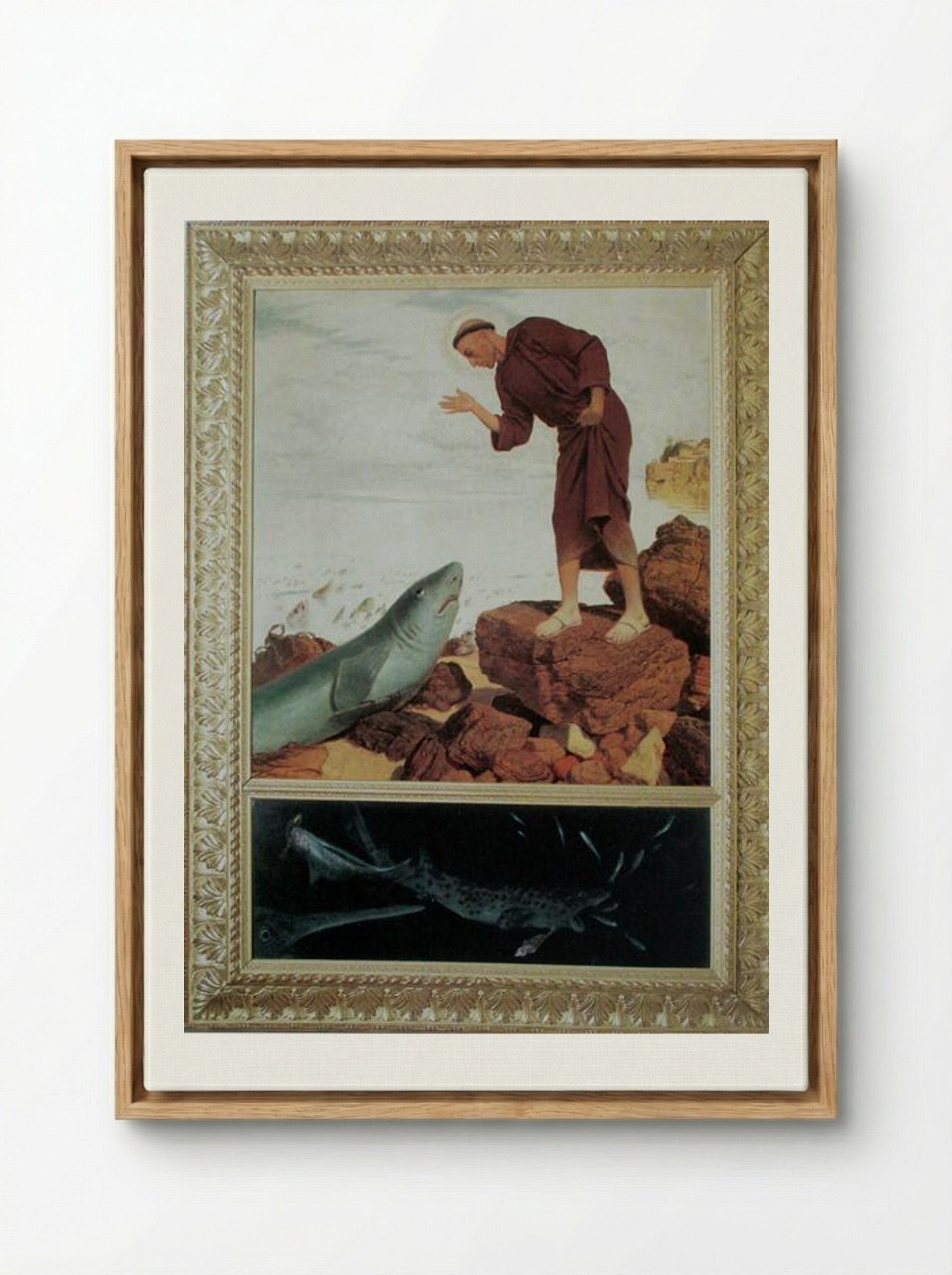 St. Anthony - Arnold Böcklin - Framed Canvas Wood