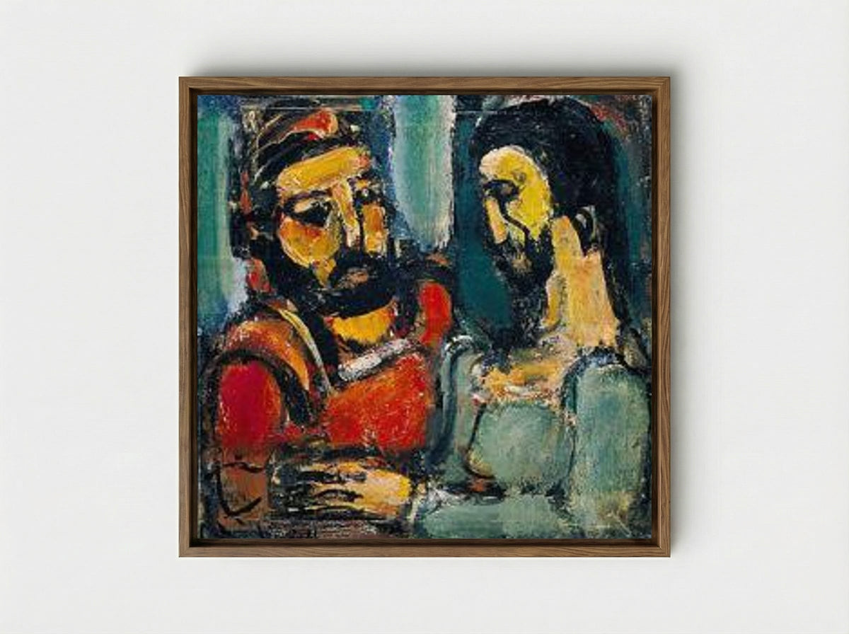Christ et Docteur - Georges Rouault - Framed Canvas Wood