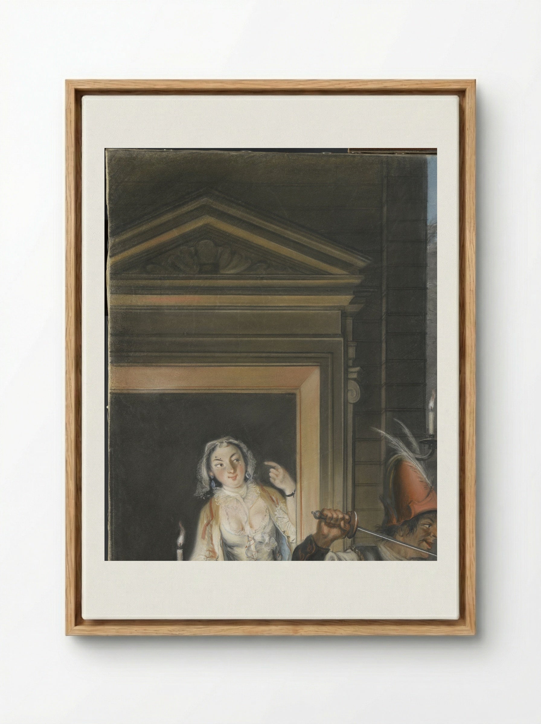 The Bribery Scene from Hopman Ulrich - Cornelis Troost - Framed Canvas Wood