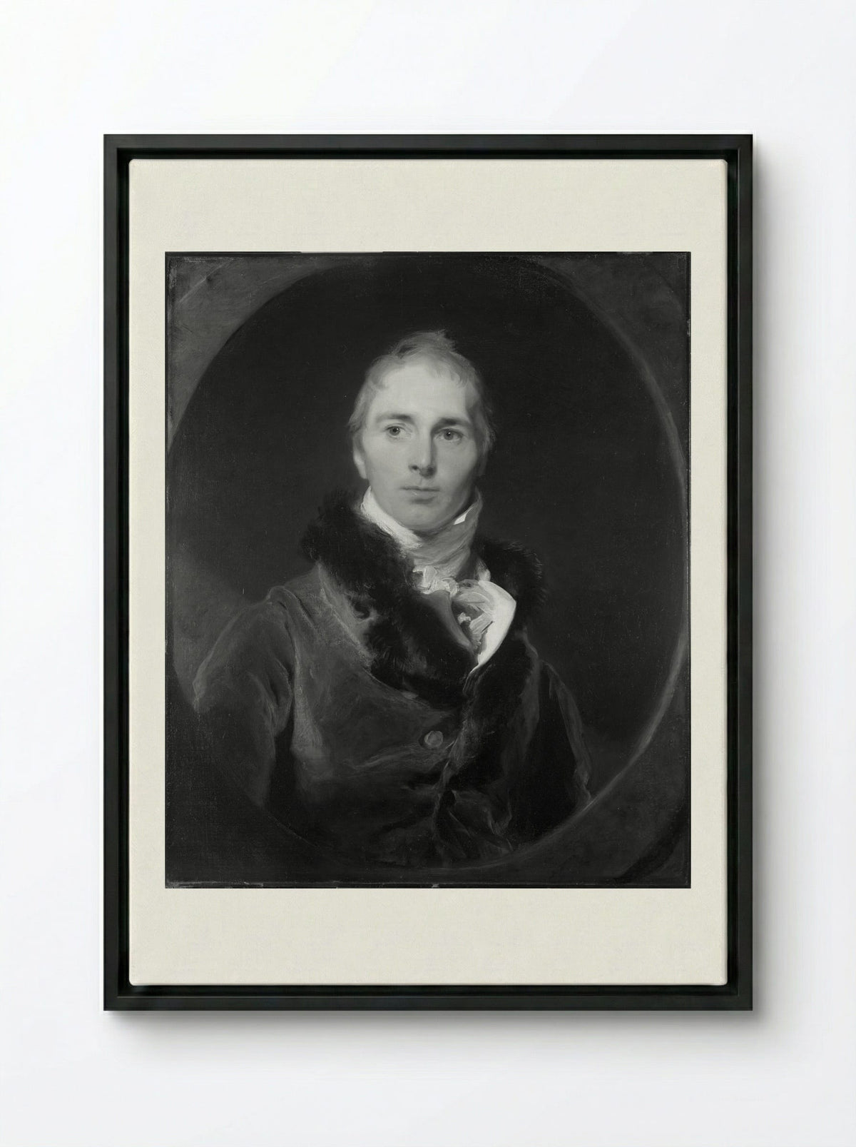 Francis Moore - Sir Thomas Lawrence - Framed Canvas Black