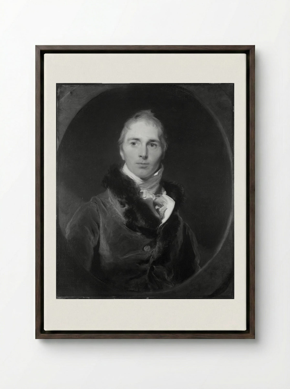 Francis Moore - Sir Thomas Lawrence - Framed Canvas Dark Wood
