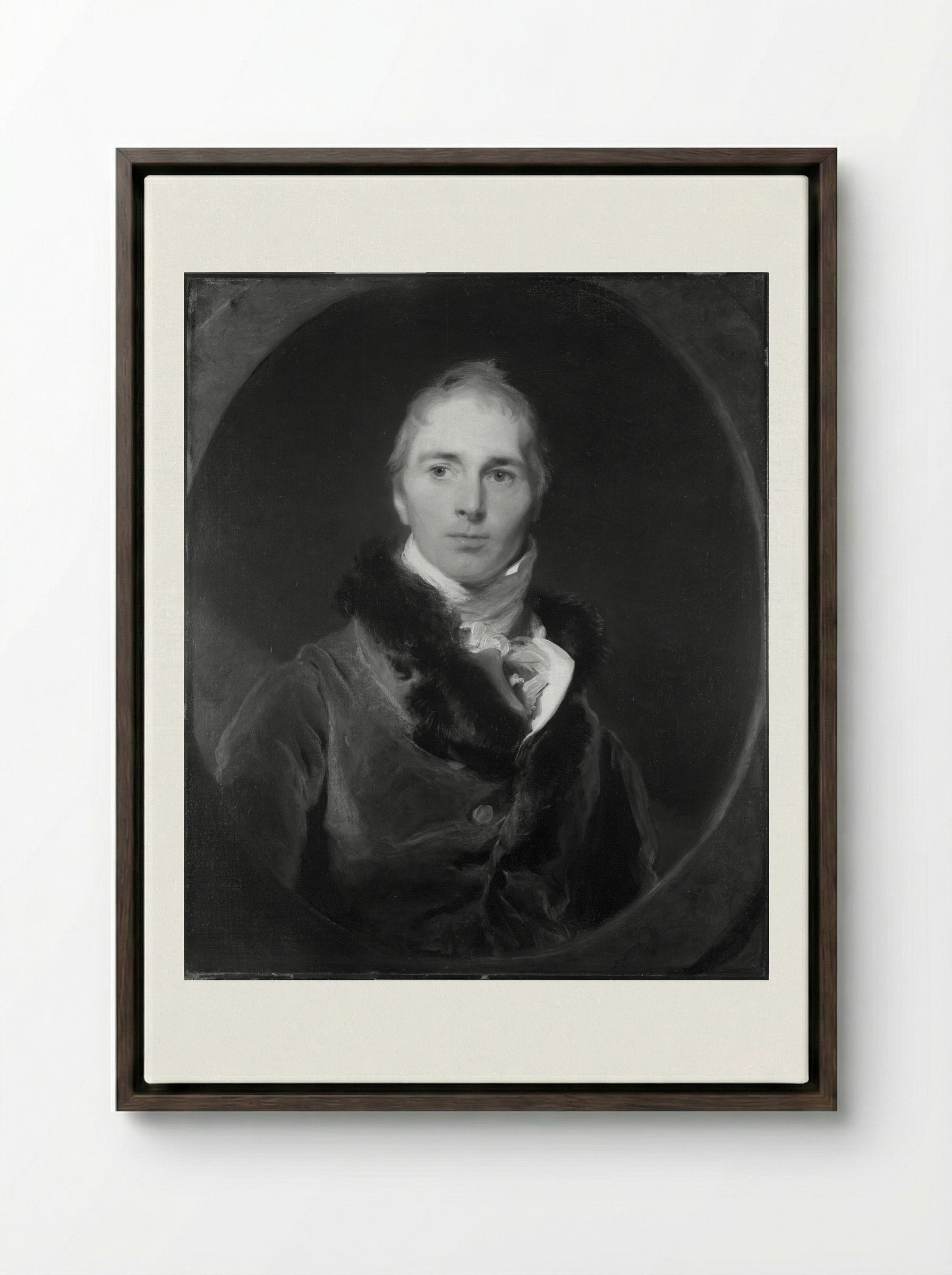 Francis Moore - Sir Thomas Lawrence - Framed Canvas Dark Wood