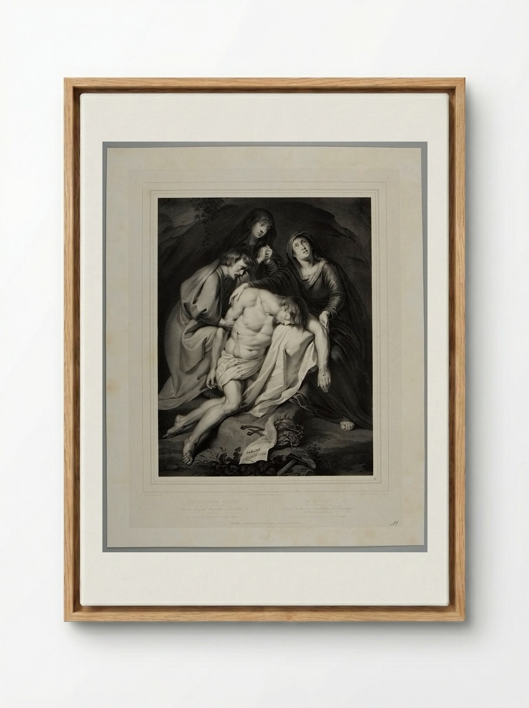 The Corpse of Christ - Ferdinand Piloty - Framed Canvas Wood