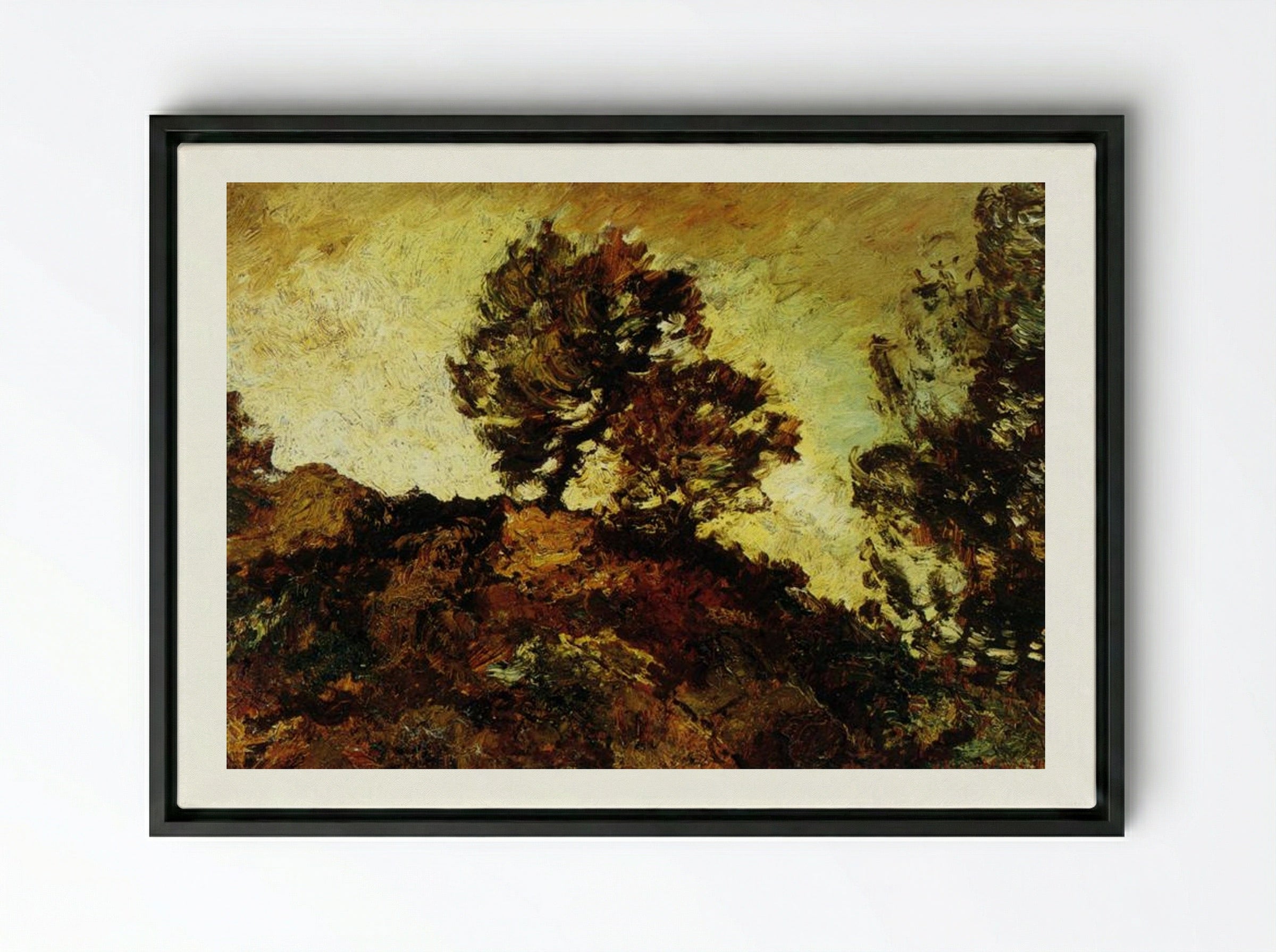 Landscape - Adolphe Monticelli - Framed Canvas Black