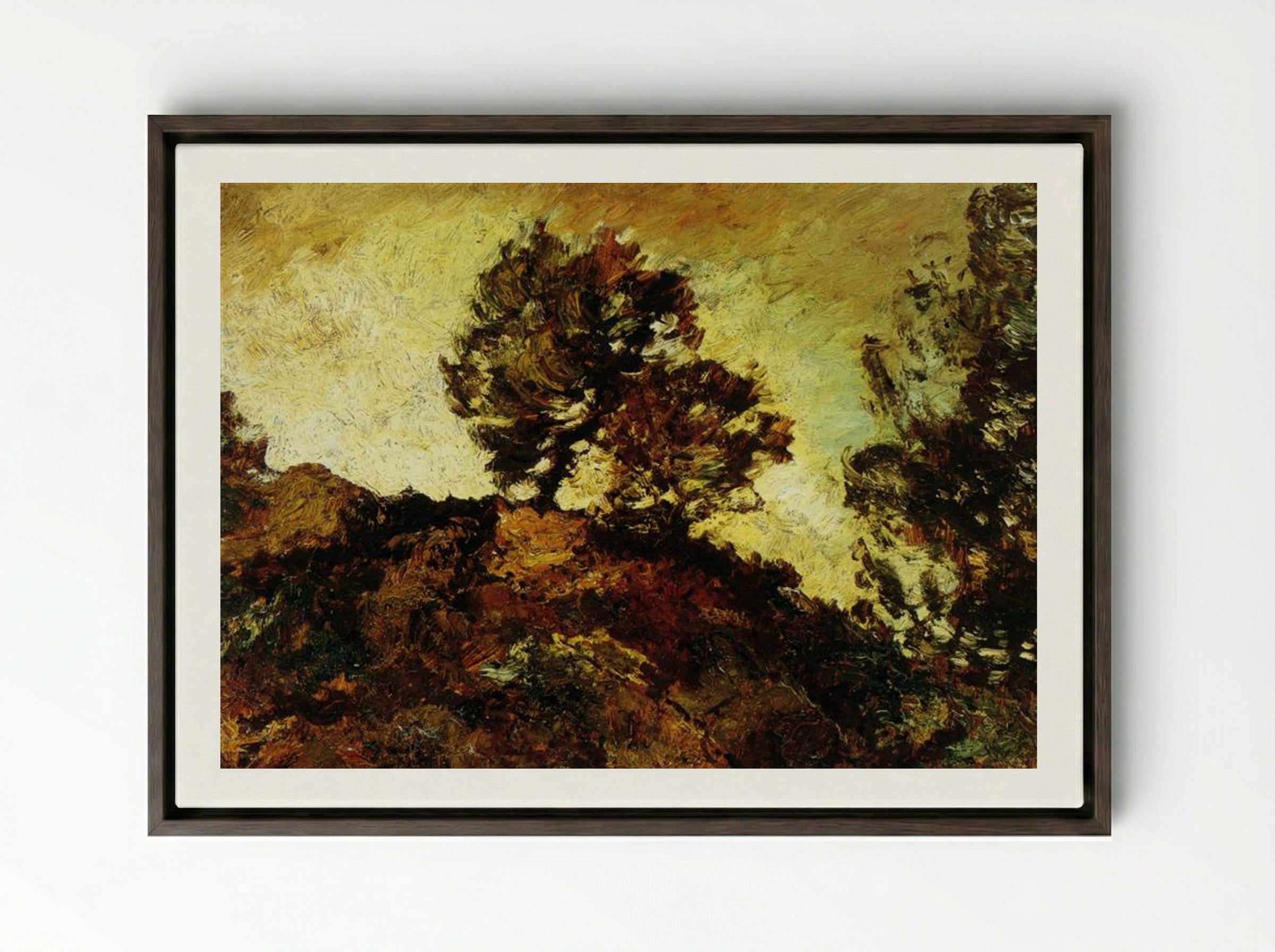 Landscape - Adolphe Monticelli - Framed Canvas Dark Wood