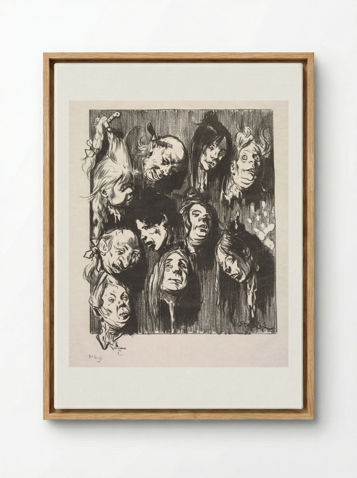 Ten Assassinations for a Penny - Théophile Alexandre Steinlen - Framed Canvas Wood