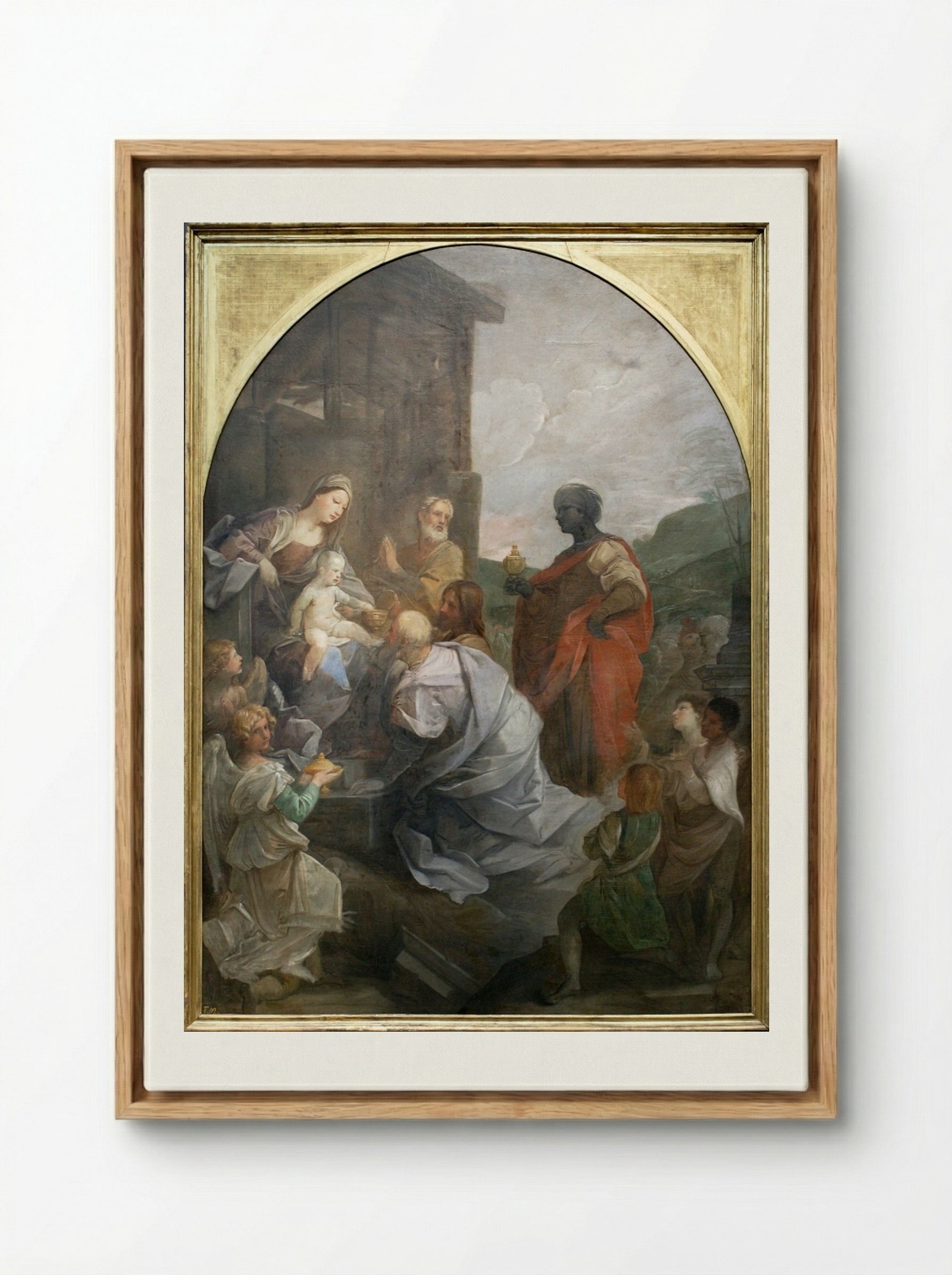 Adoration of the Magi - Guido Reni - Framed Canvas Wood