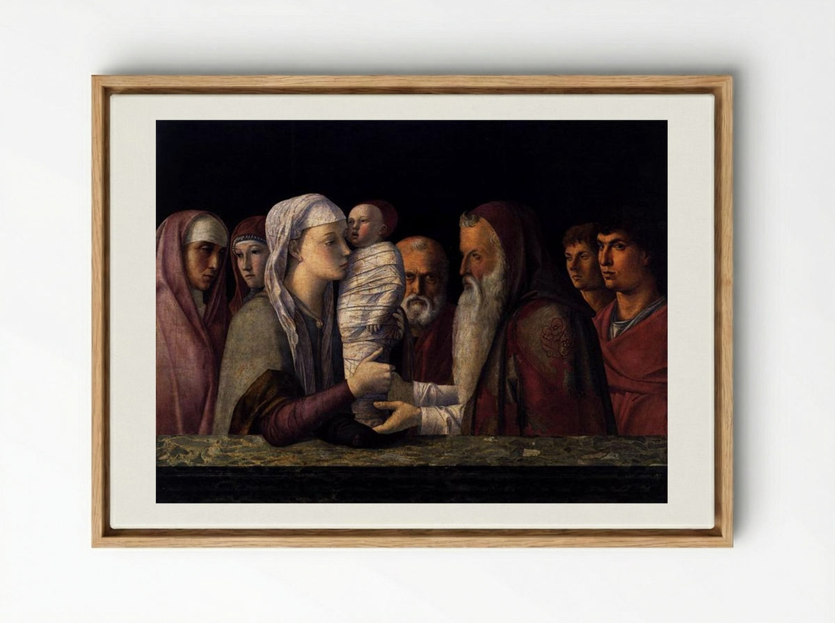 Presentation at the Temple - Giovanni Bellini - Framed Canvas Wood