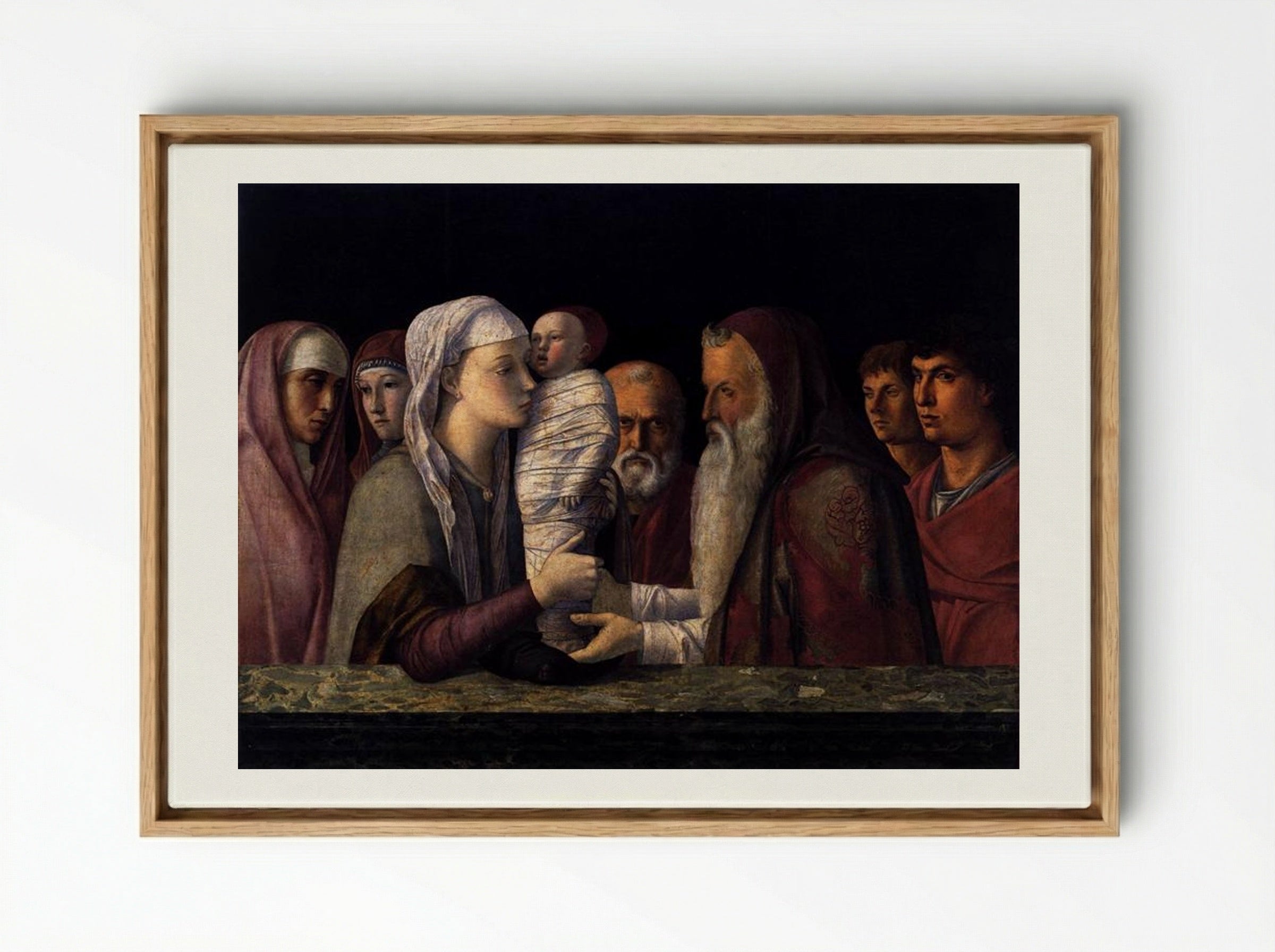 Presentation at the Temple - Giovanni Bellini - Framed Canvas Wood