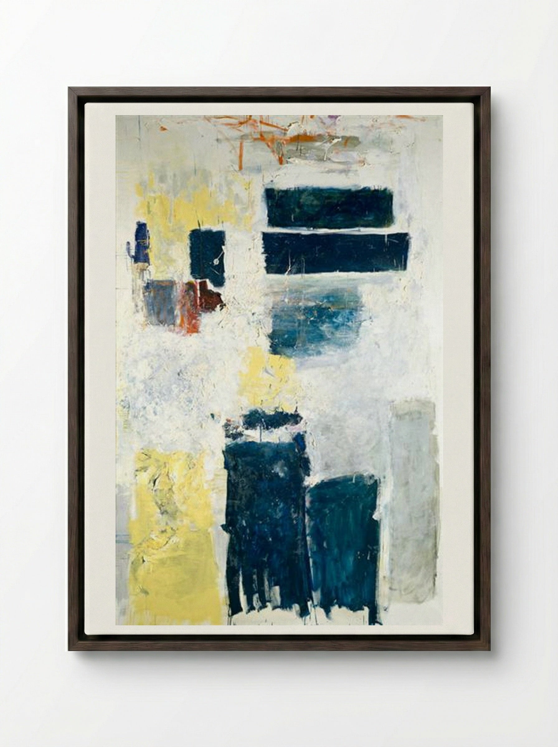 The Lot - Joan Mitchell - Framed Canvas Dark Wood