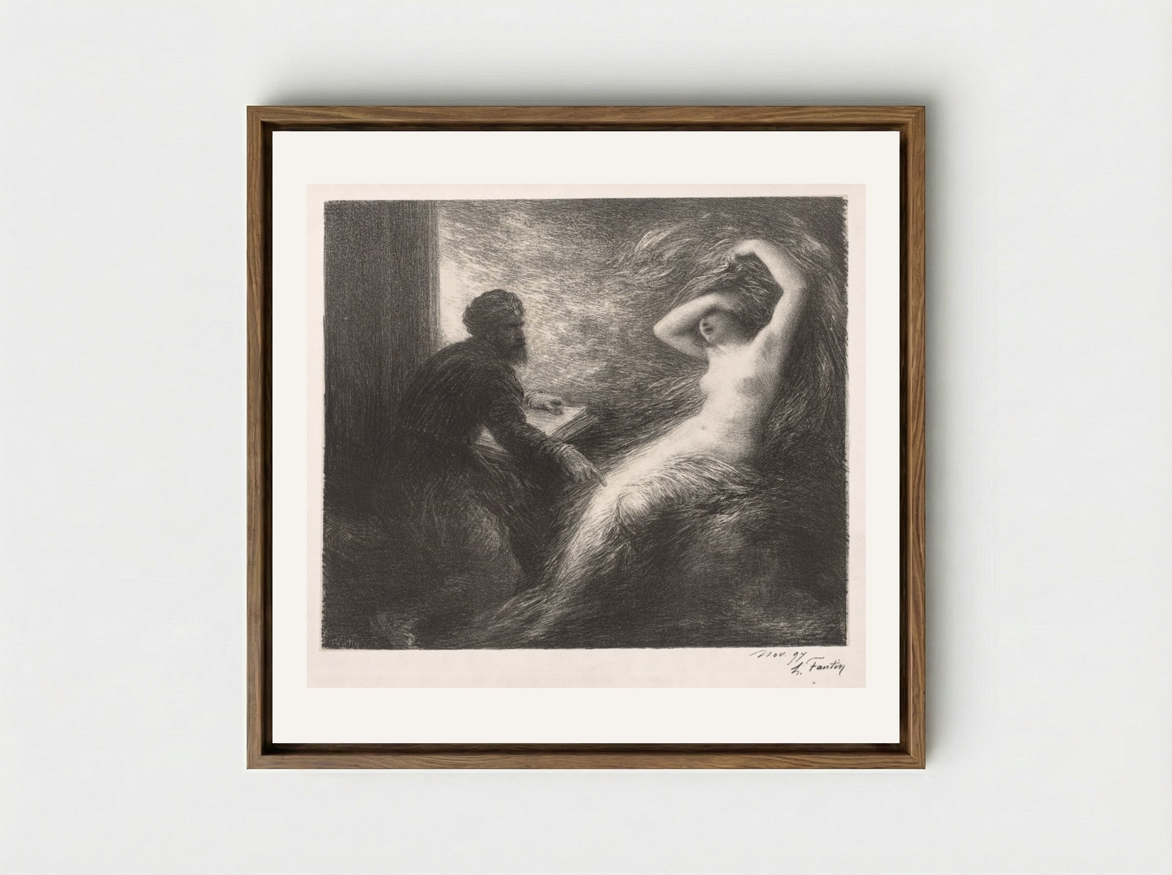 The Evocation of Kundry - Henri Fantin-Latour - Framed Canvas Wood