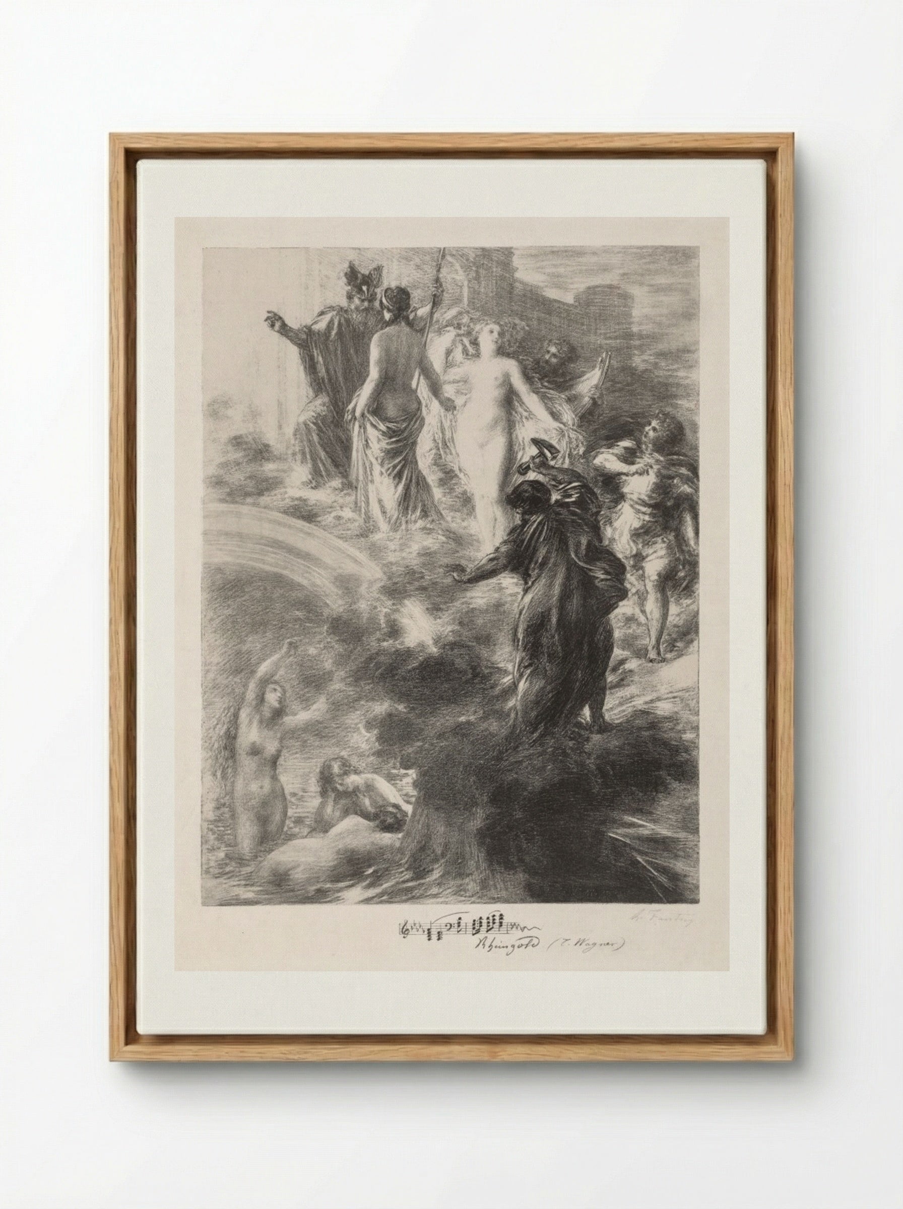 Finale of the Rhinegold - Henri Fantin-Latour - Framed Canvas Wood