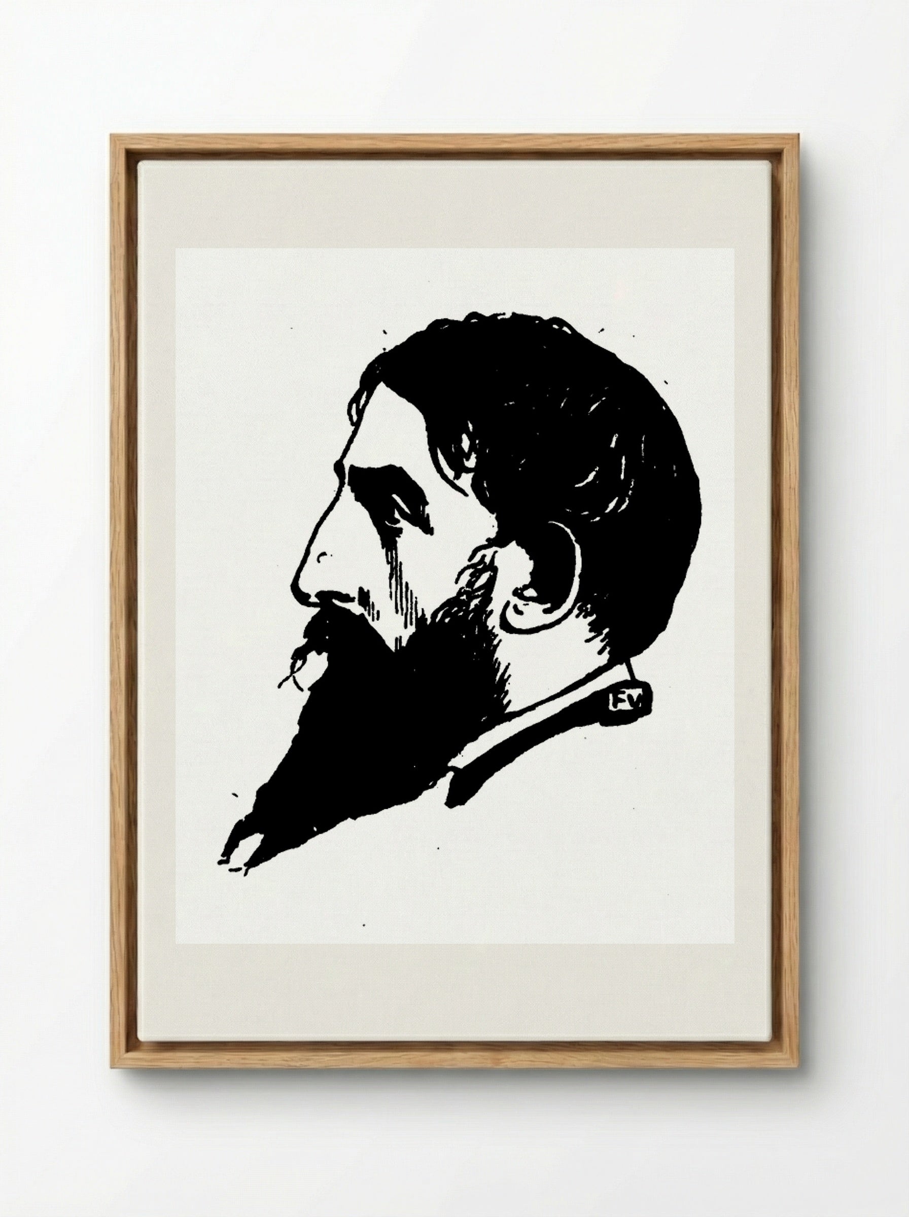Portrait of Jehan Rictus - Félix Vallotton - Framed Canvas Wood