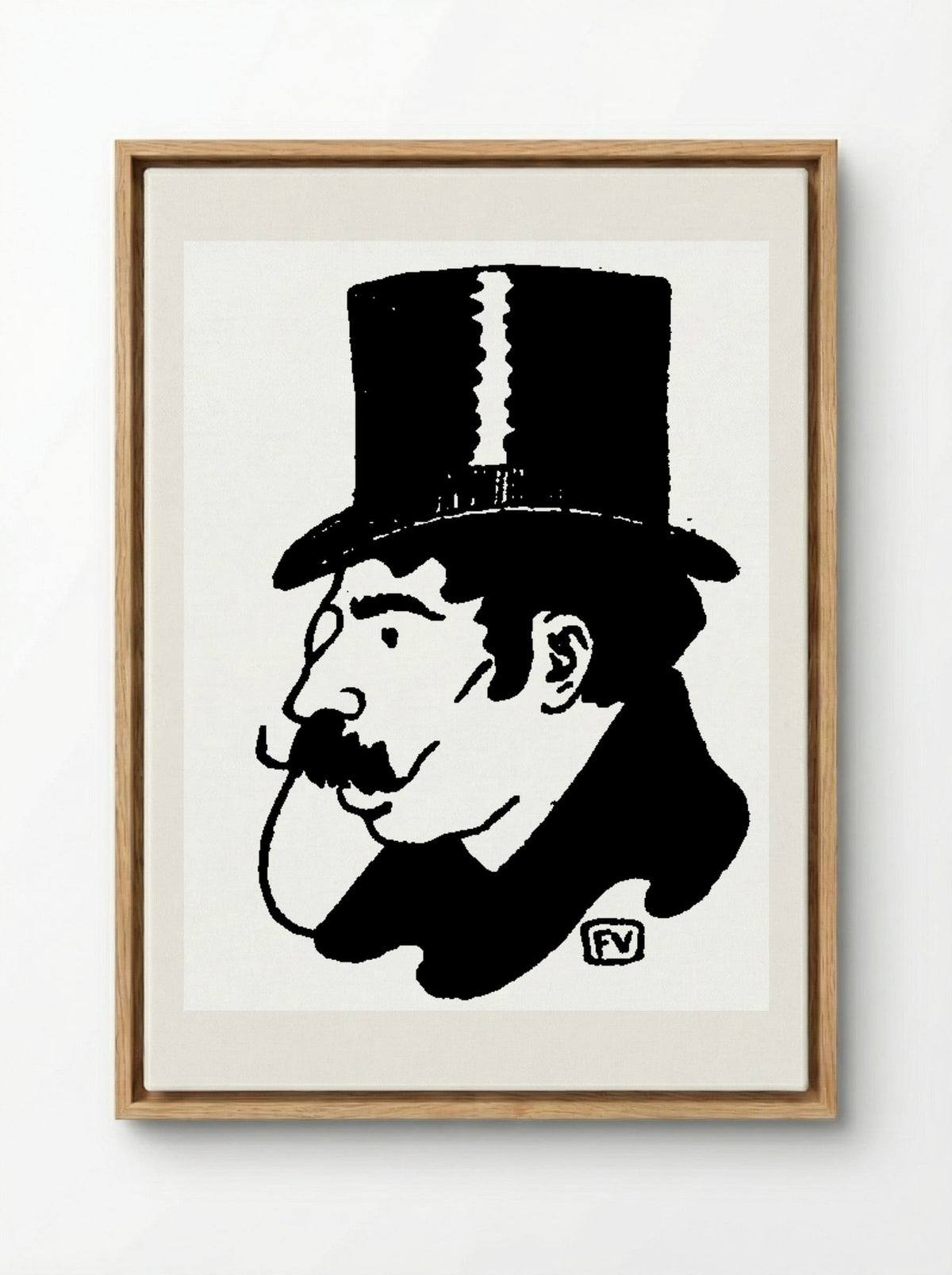 Portrait of Jean Moréas - Félix Vallotton - Framed Canvas Wood