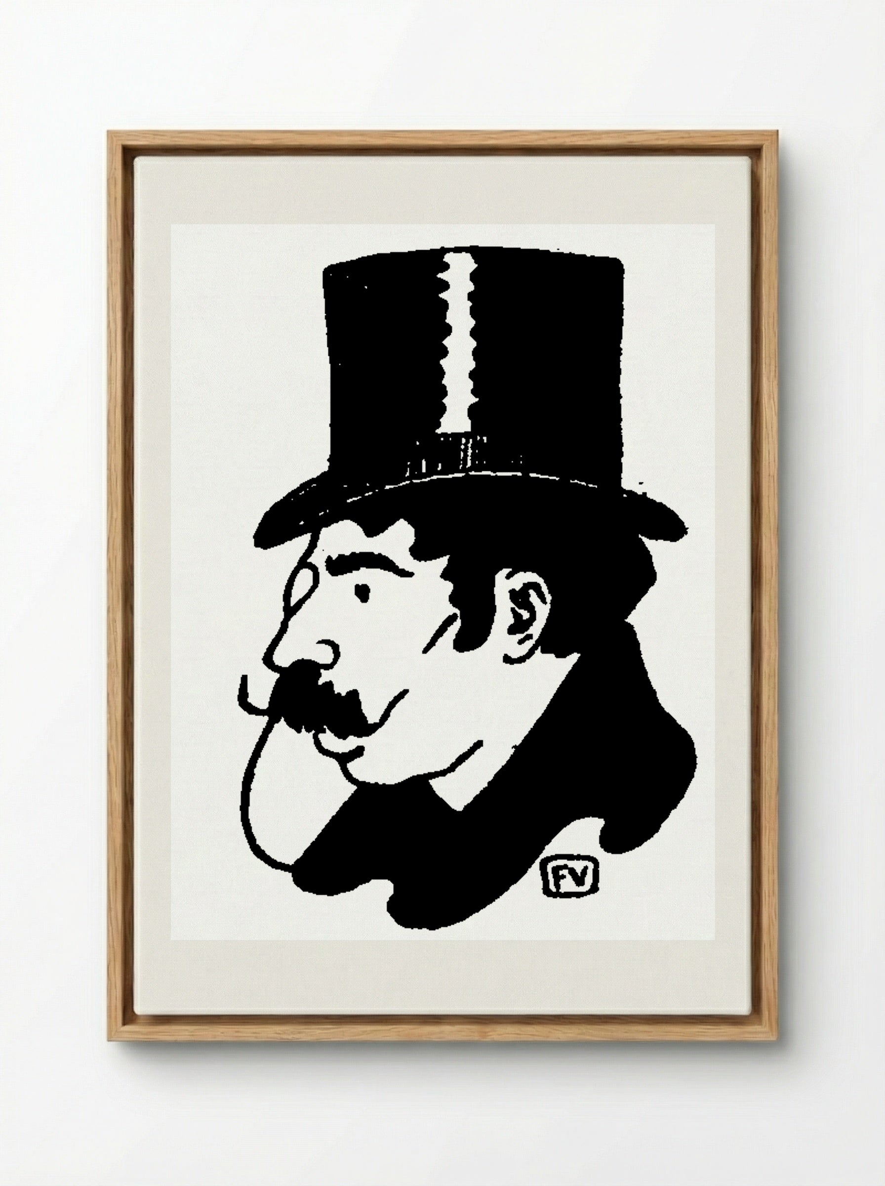Portrait of Jean Moréas - Félix Vallotton - Framed Canvas Wood