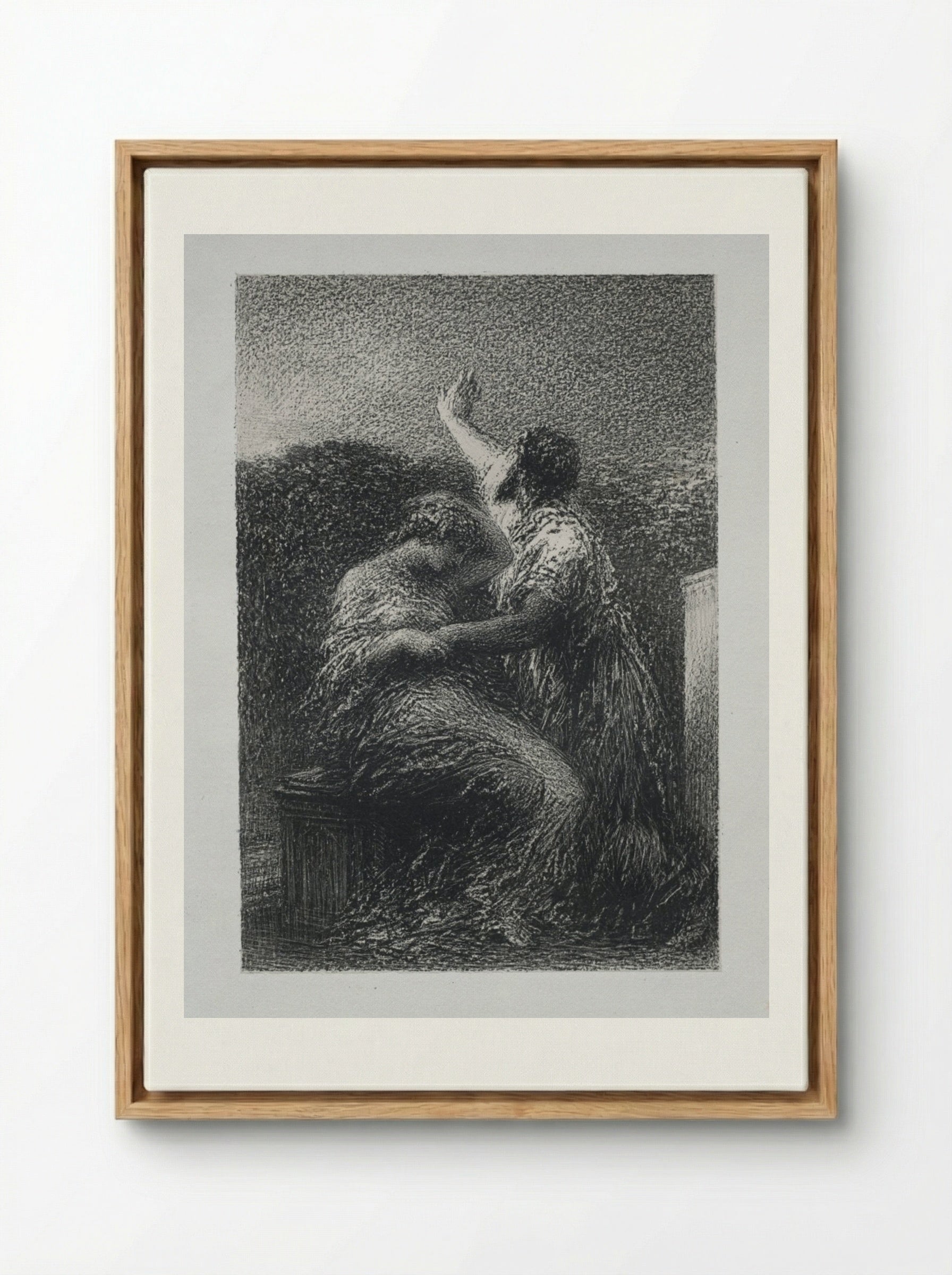 Le mage Baltajar et Fatime - Henri Fantin-Latour - Framed Canvas Wood