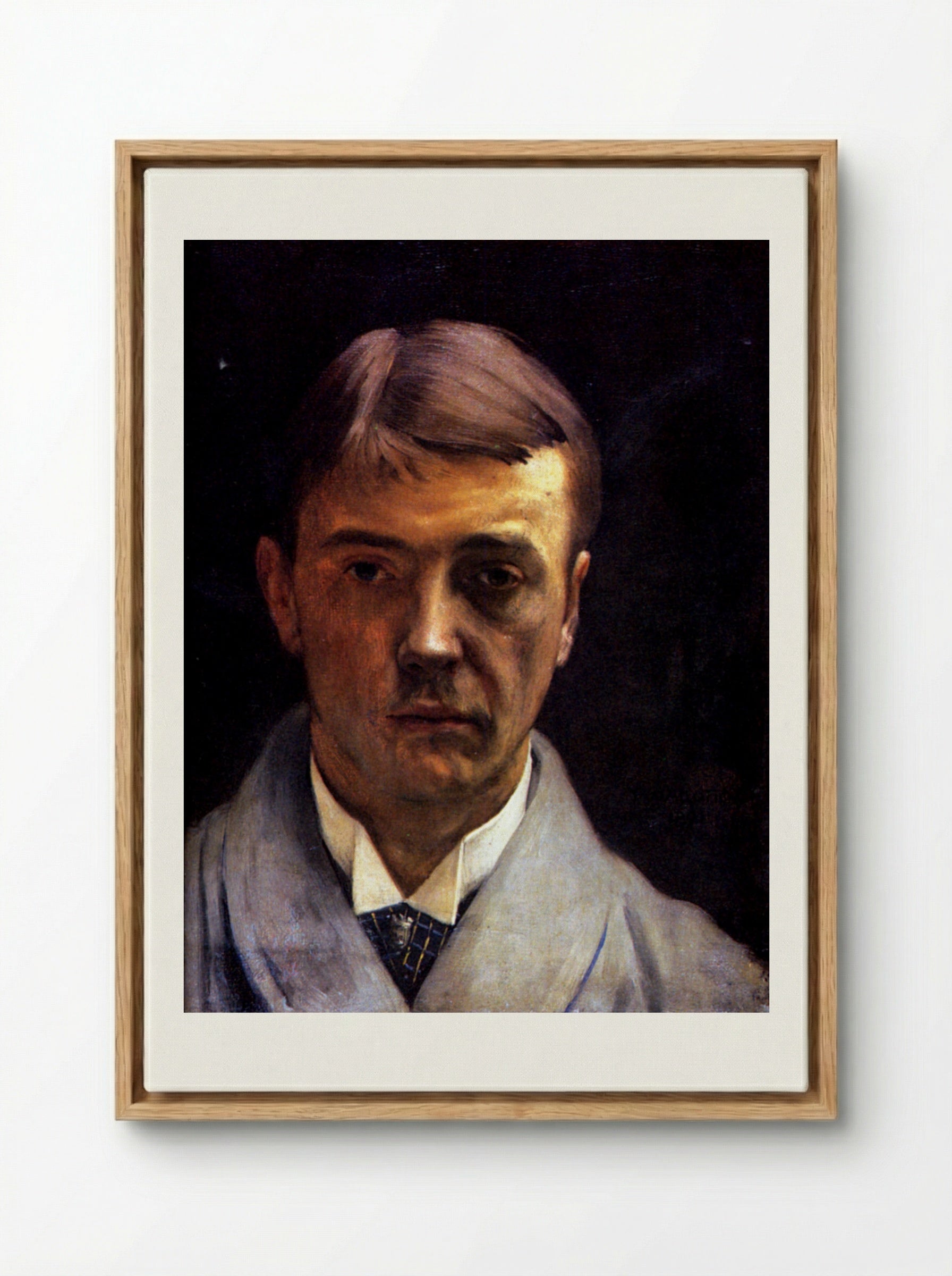 My portrait (Self-Portrait) - Félix Vallotton - Framed Canvas Wood