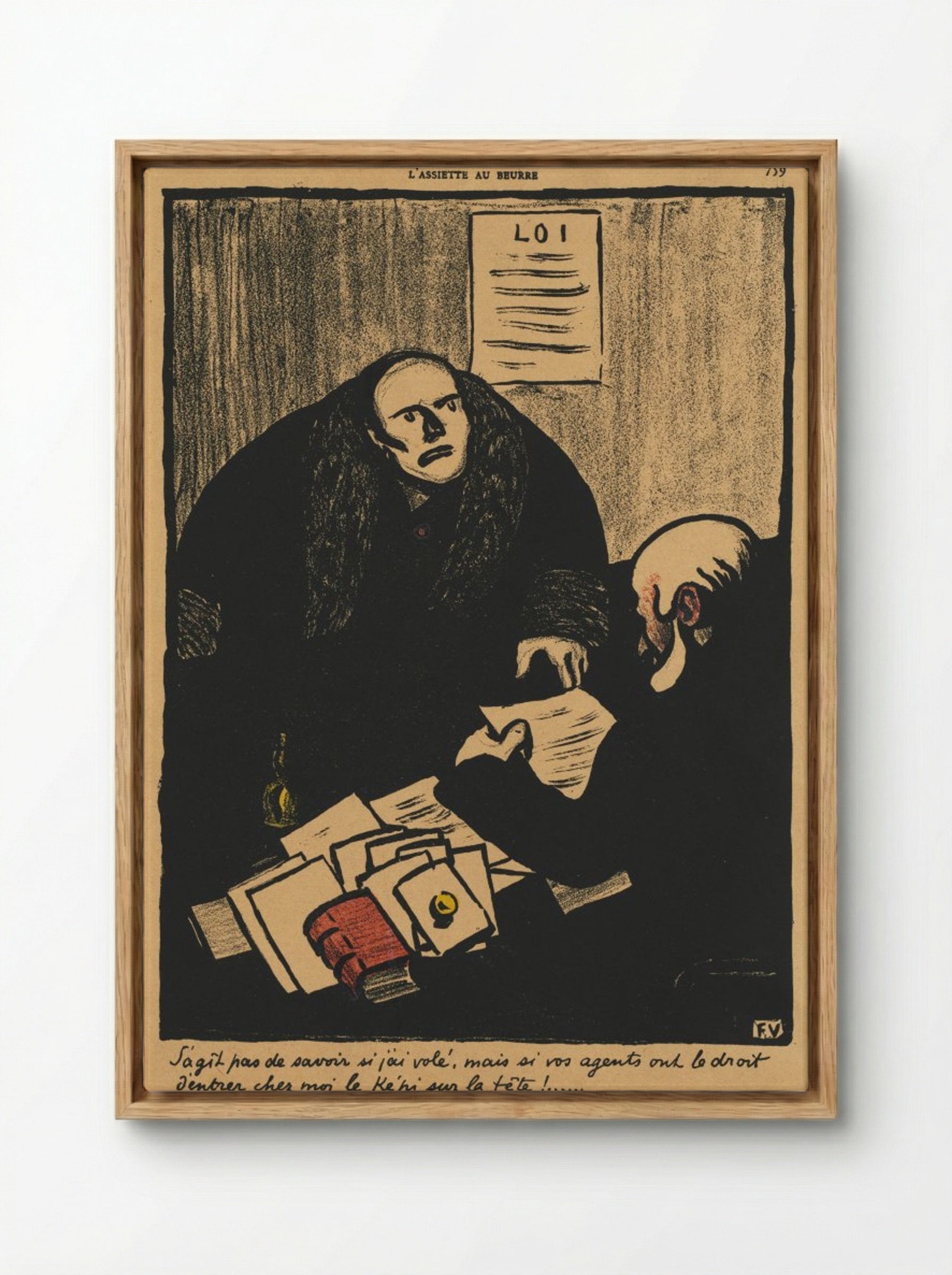 The question is, not whether... - Félix Vallotton - Framed Canvas Wood