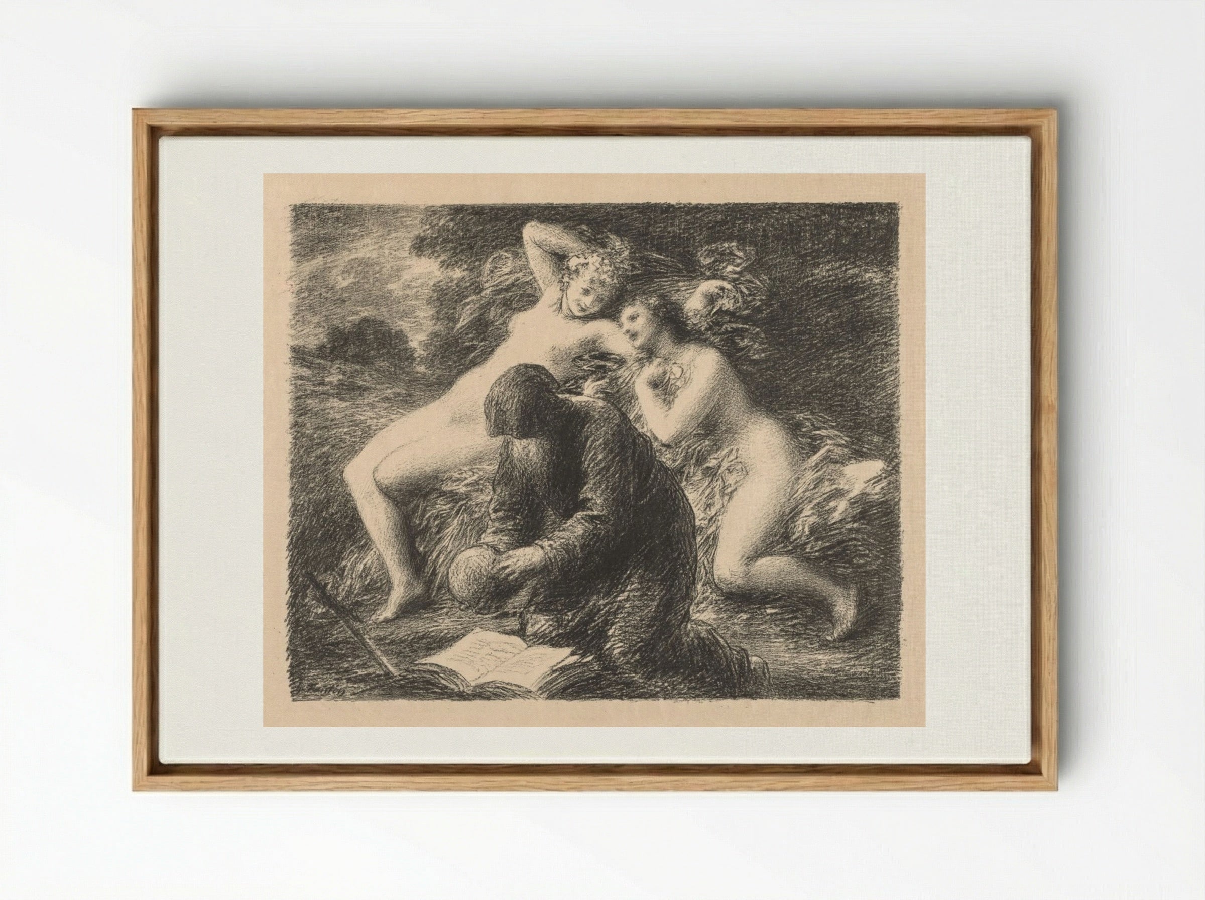 Temptation of St. Anthony - Henri Fantin-Latour - Framed Canvas Wood