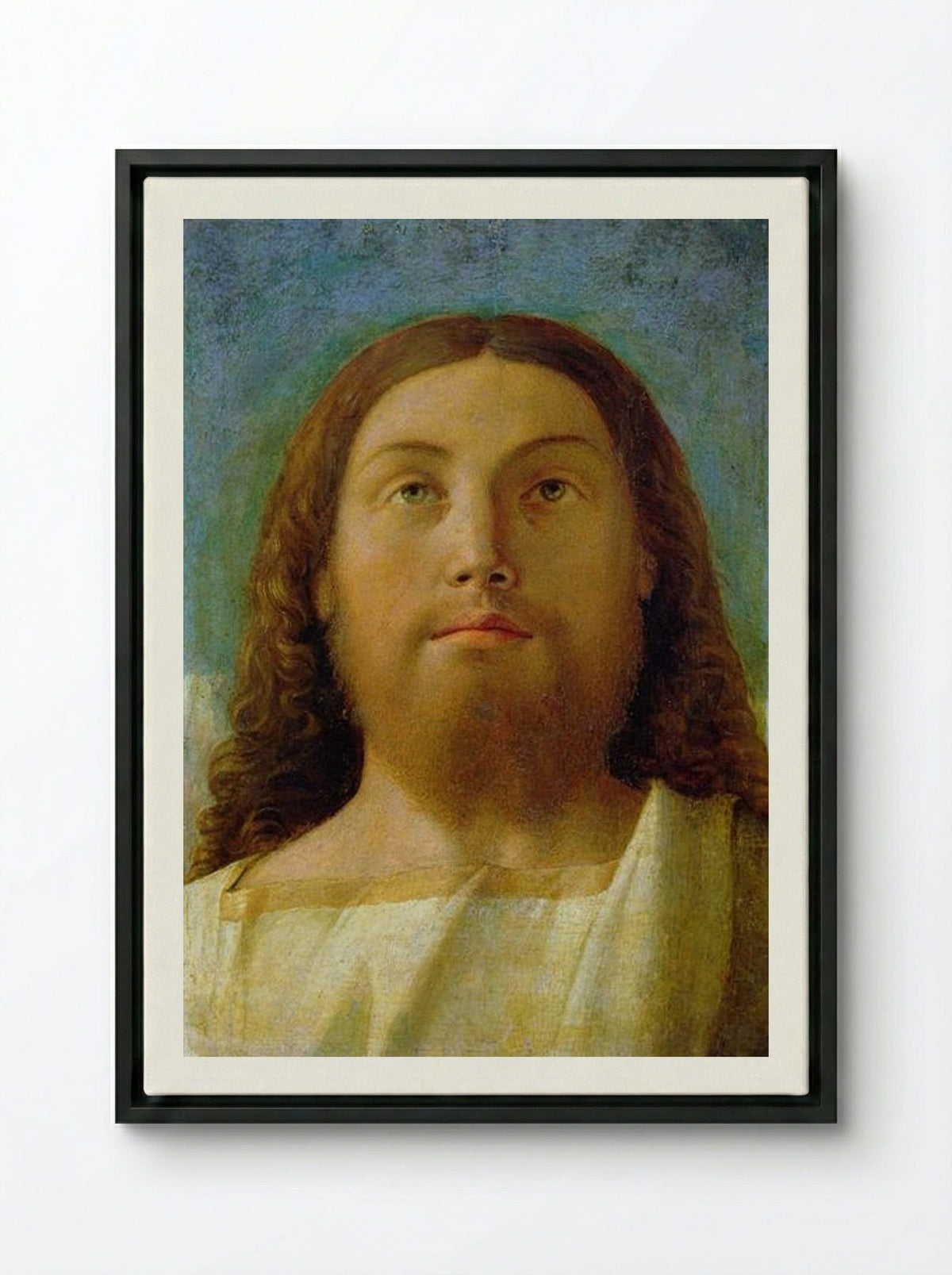 The Redeemer - Giovanni Bellini - Framed Canvas Black