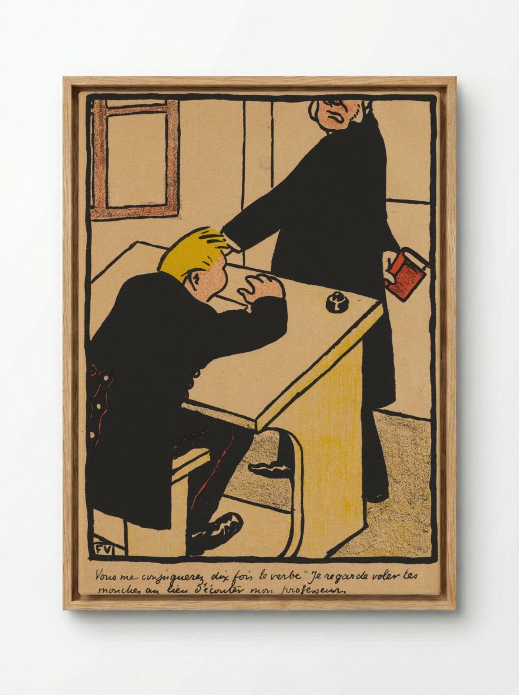 You shall conjugate... - Félix Vallotton - Framed Canvas Wood
