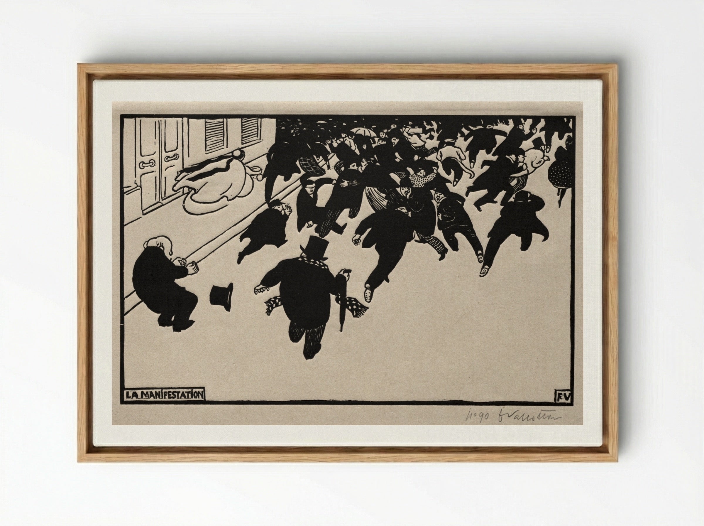 The Protest - Félix Vallotton - Framed Canvas Wood