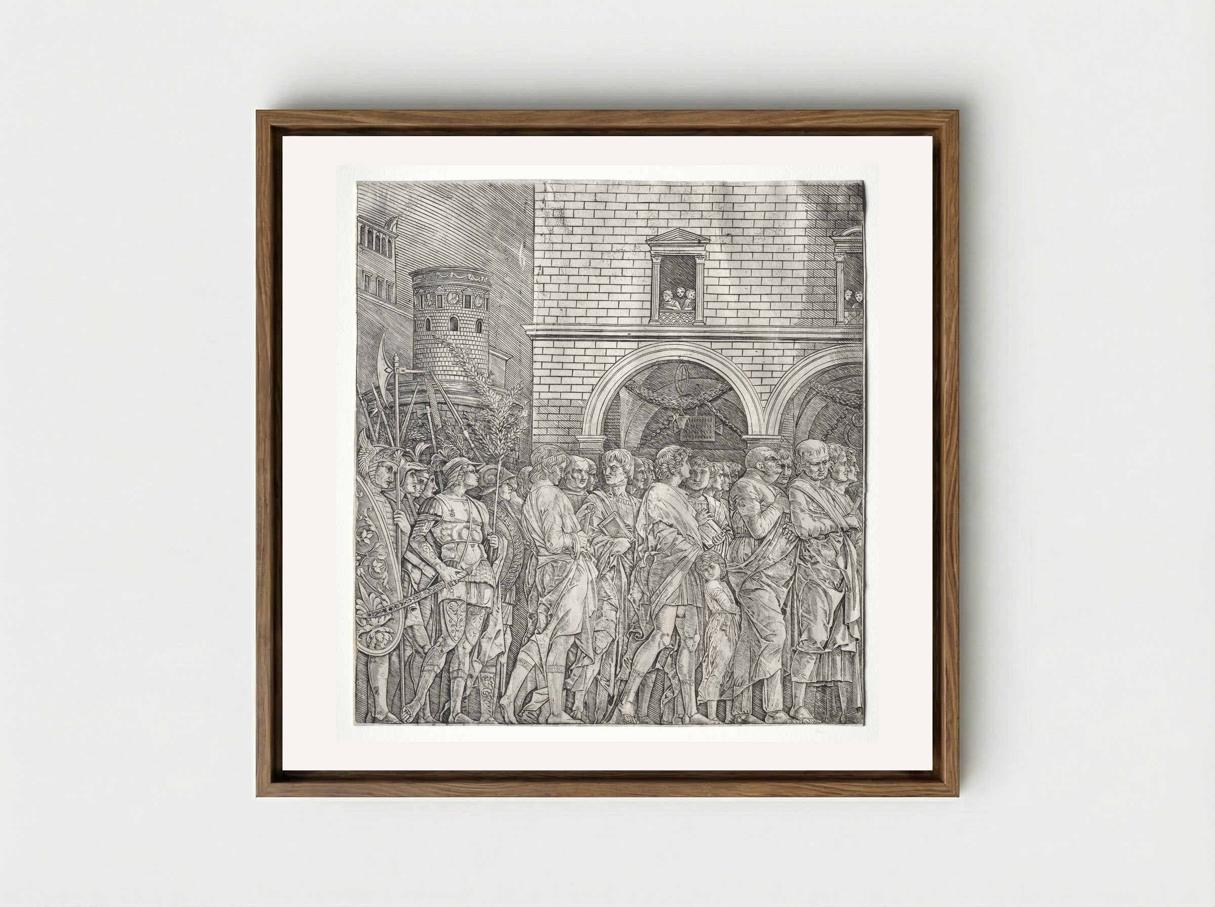 Triumph of Caesar: The Senators - Andrea Mantegna - Framed Canvas Wood