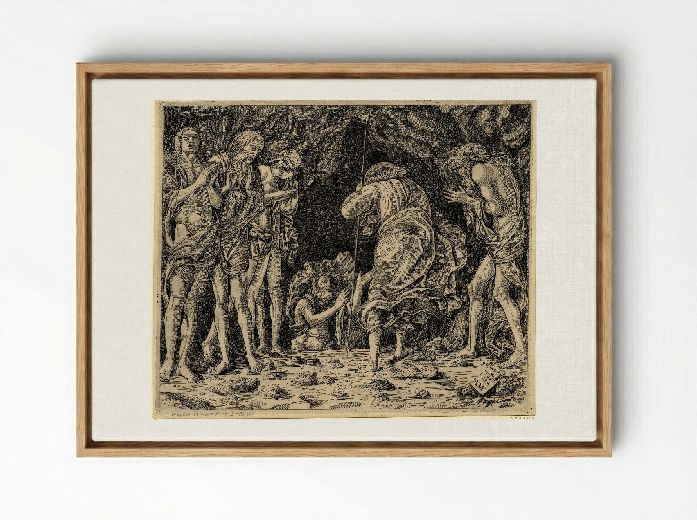 The Descent to Hell - Andrea Mantegna - Framed Canvas Wood