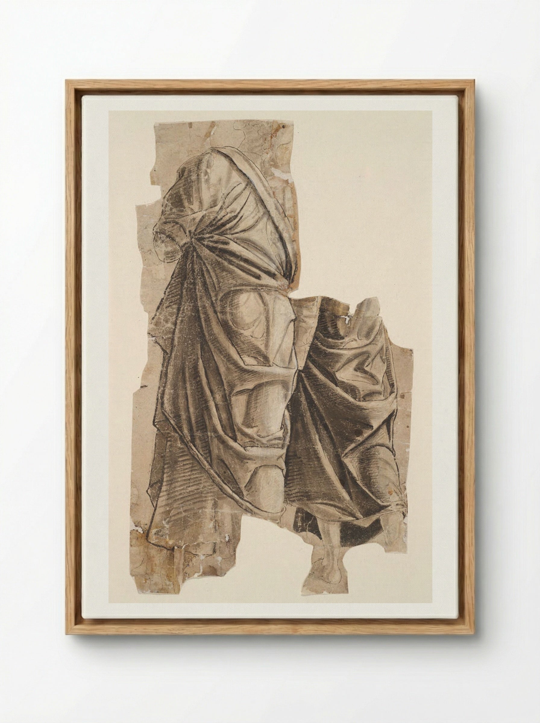 Two Apostles Watching the Ascension of Christ - Andrea Mantegna - Framed Canvas Wood