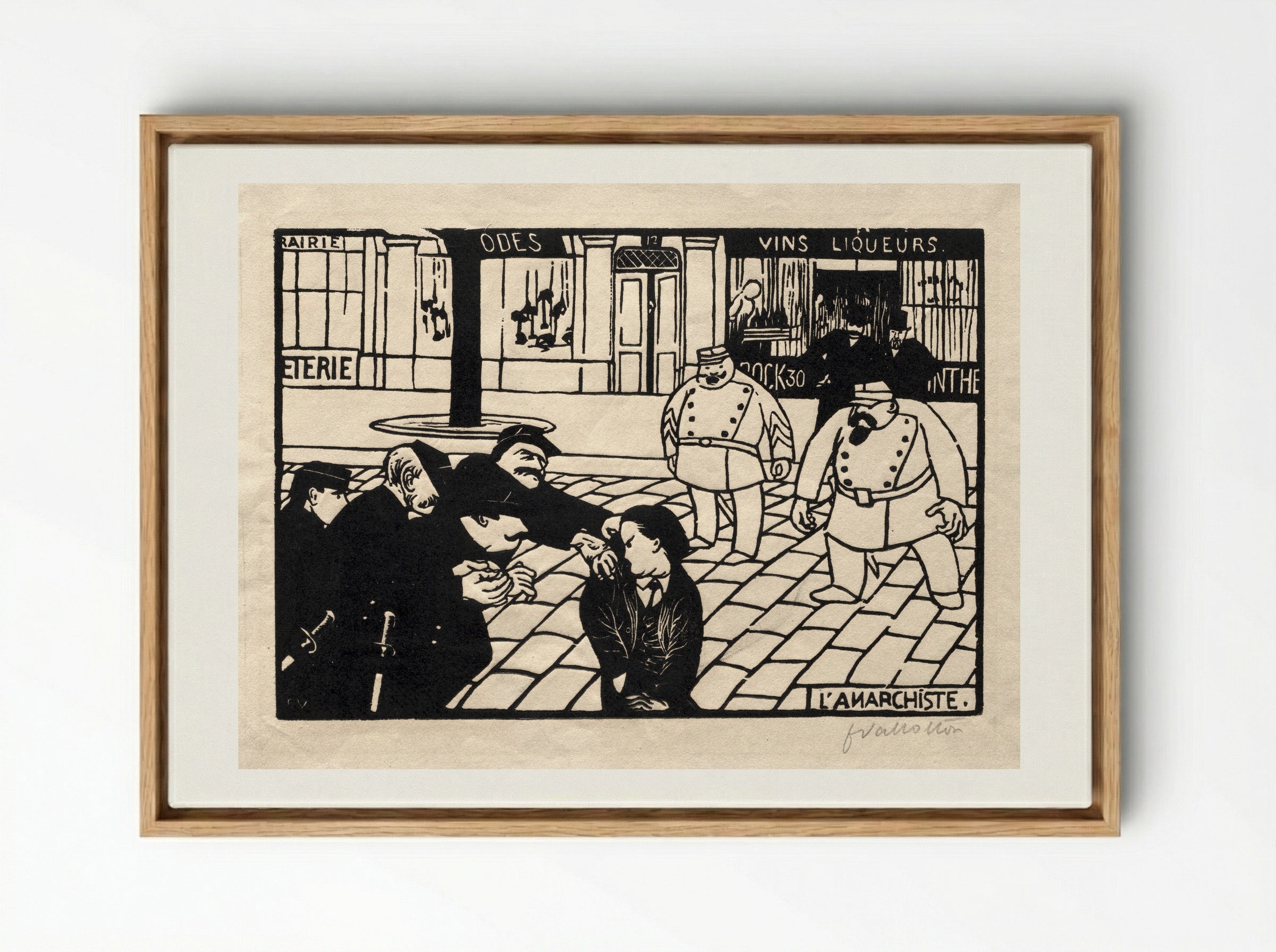 L'Anarchiste - Félix Vallotton - Framed Canvas Wood