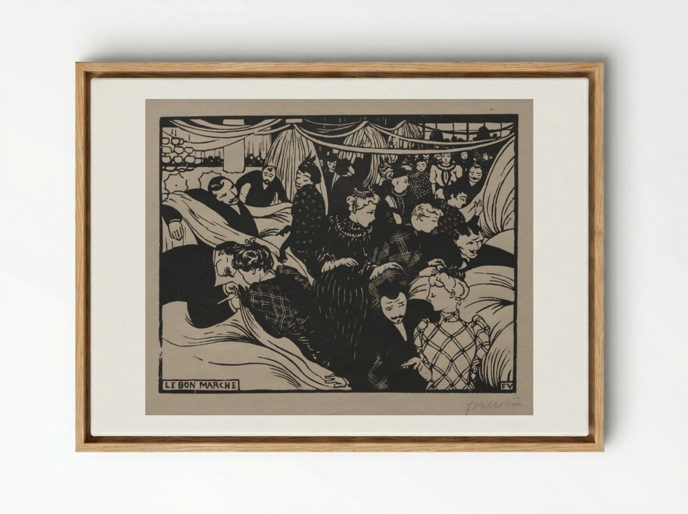 Le Bon Marché - Félix Vallotton - Framed Canvas Wood