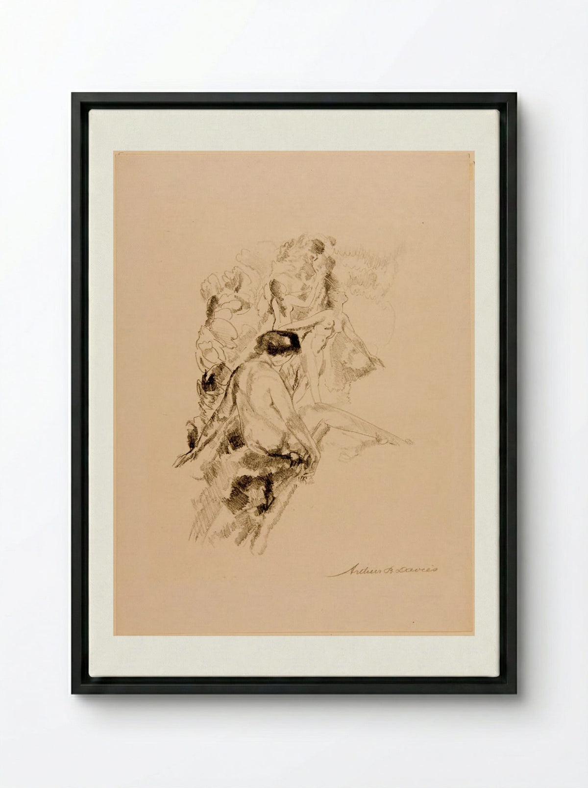 Bounteous Spring - Arthur Bowen Davies - Framed Canvas Black