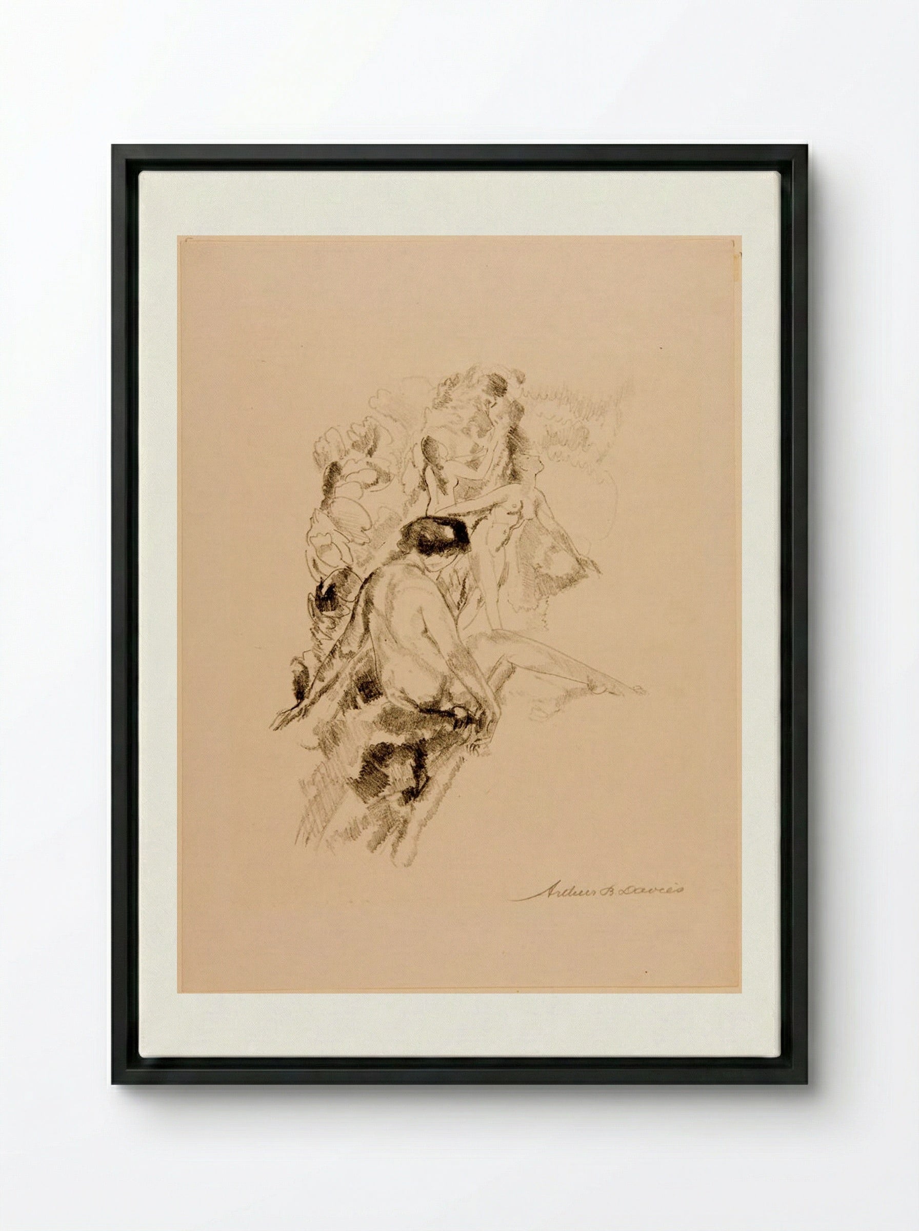 Bounteous Spring - Arthur Bowen Davies - Framed Canvas Black