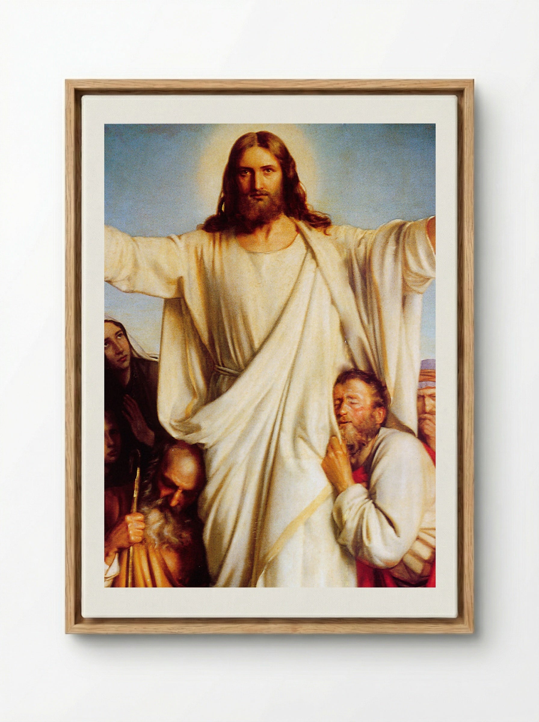 Consolator - Carl Bloch - Framed Canvas Wood