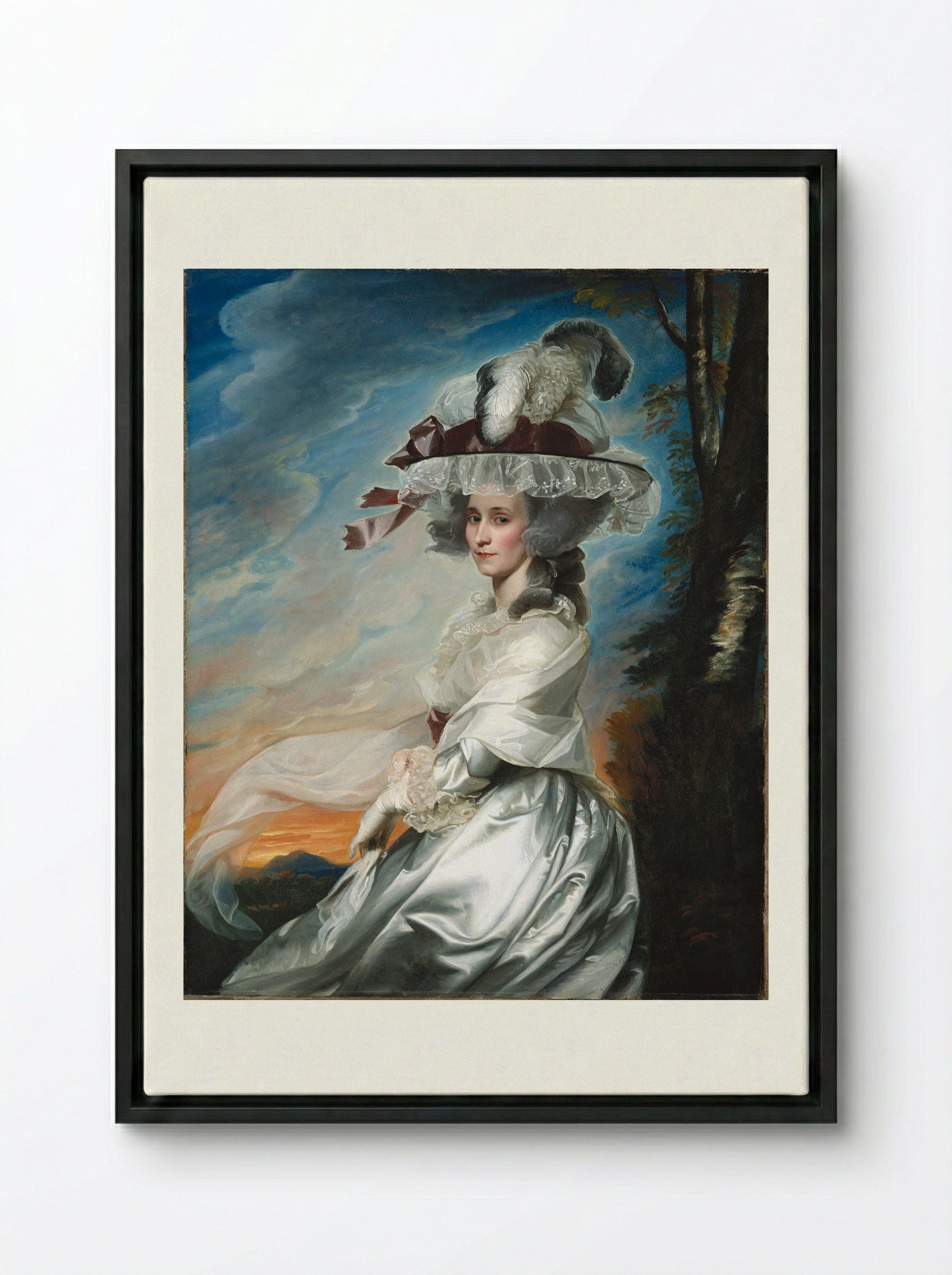 Abigael Bromfield Rogers (Mrs. Daniel Denison Rogers) - John Singleton Copley - Framed Canvas Black
