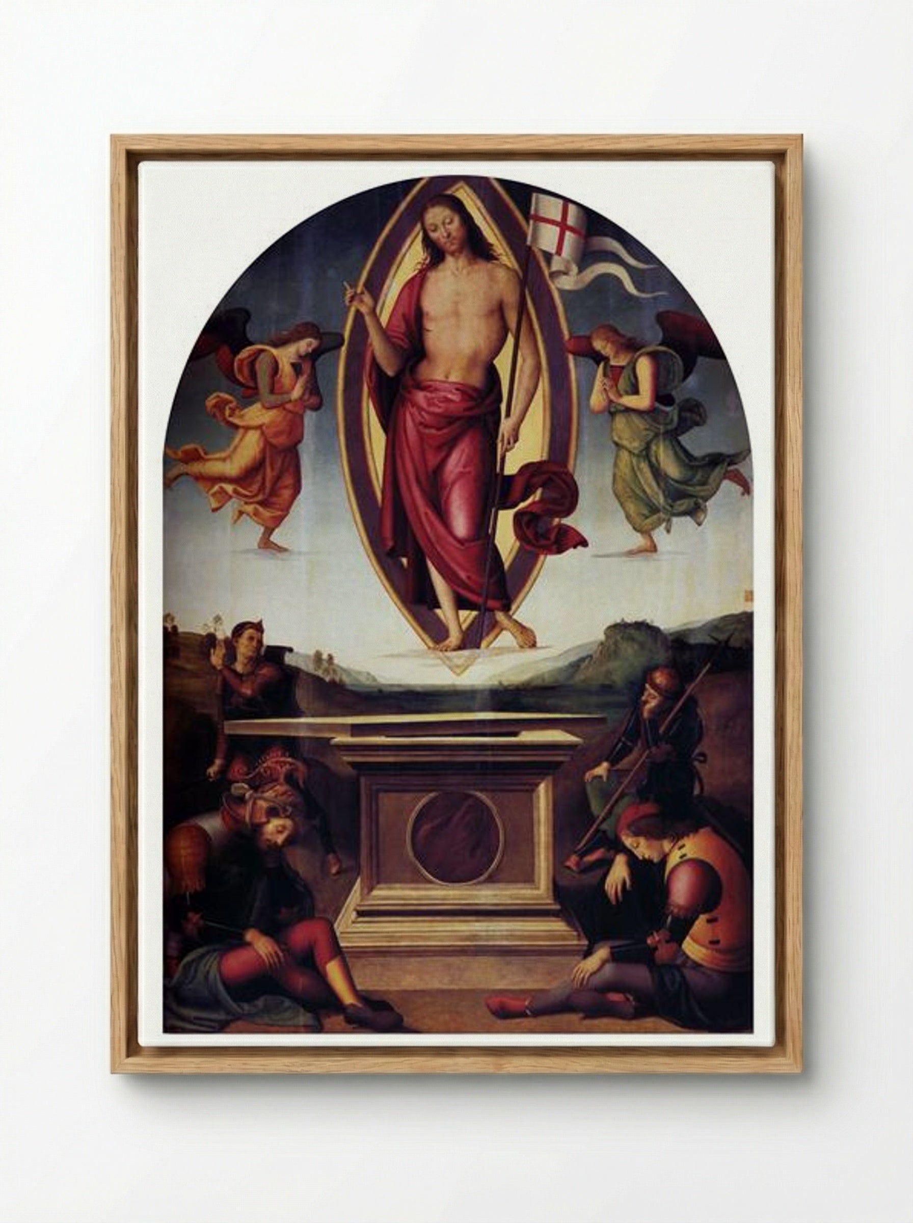 Resurrection - Pietro Perugino - Framed Canvas Wood