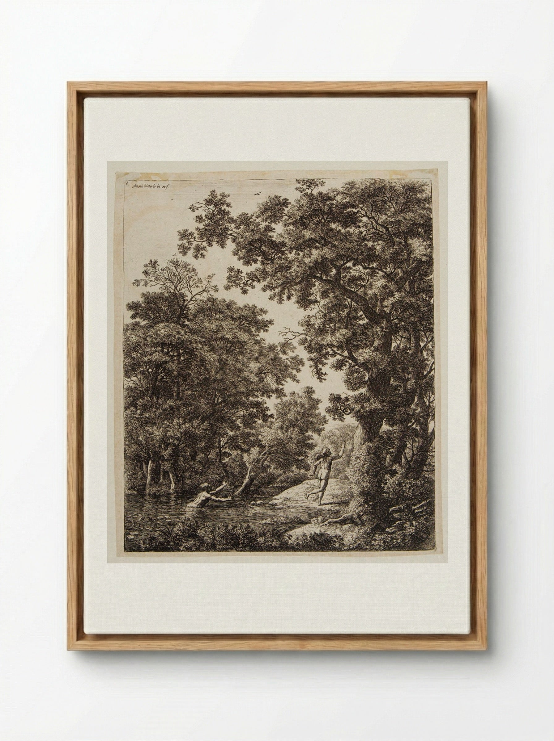 Alpheus and Arethusa - Anthonie Waterloo - Framed Canvas Wood