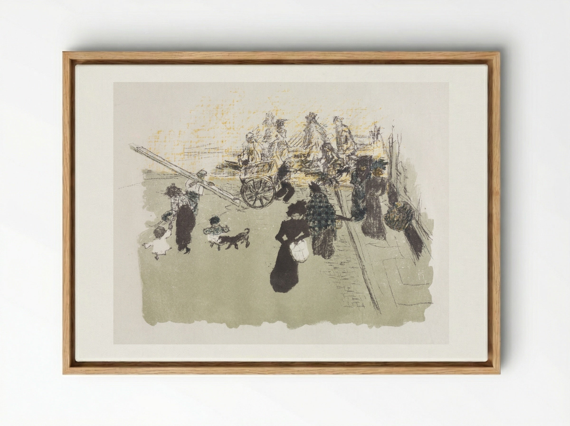 Street Corner - Pierre Bonnard - Framed Canvas Wood