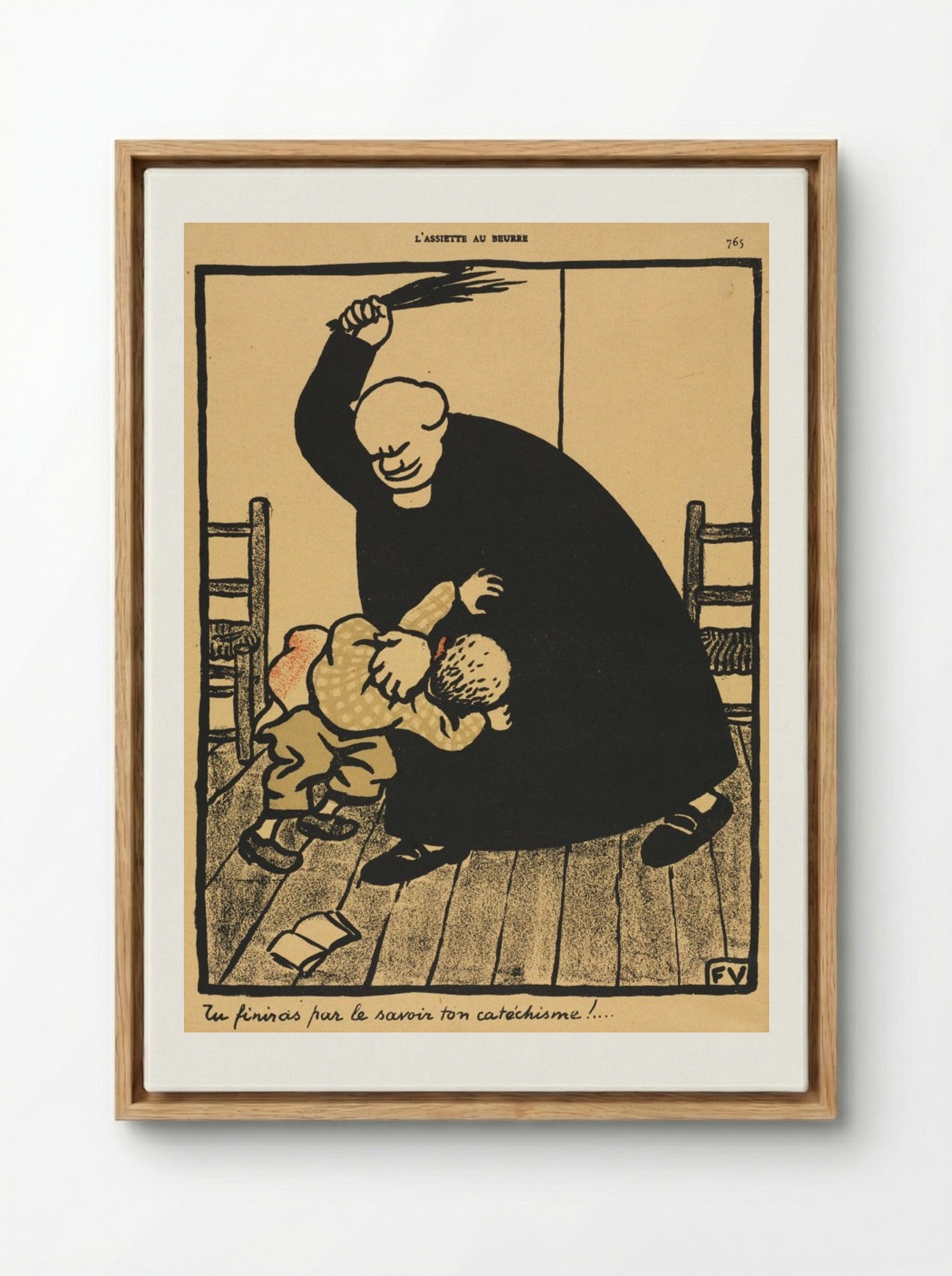 You'll learn... - Félix Vallotton - Framed Canvas Wood