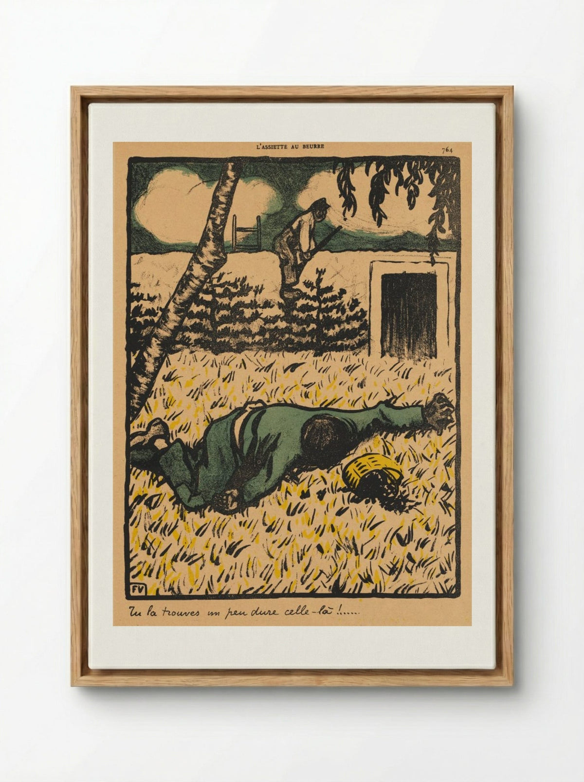 Tu la trouves un peu dure celle-là! - Félix Vallotton - Framed Canvas Wood