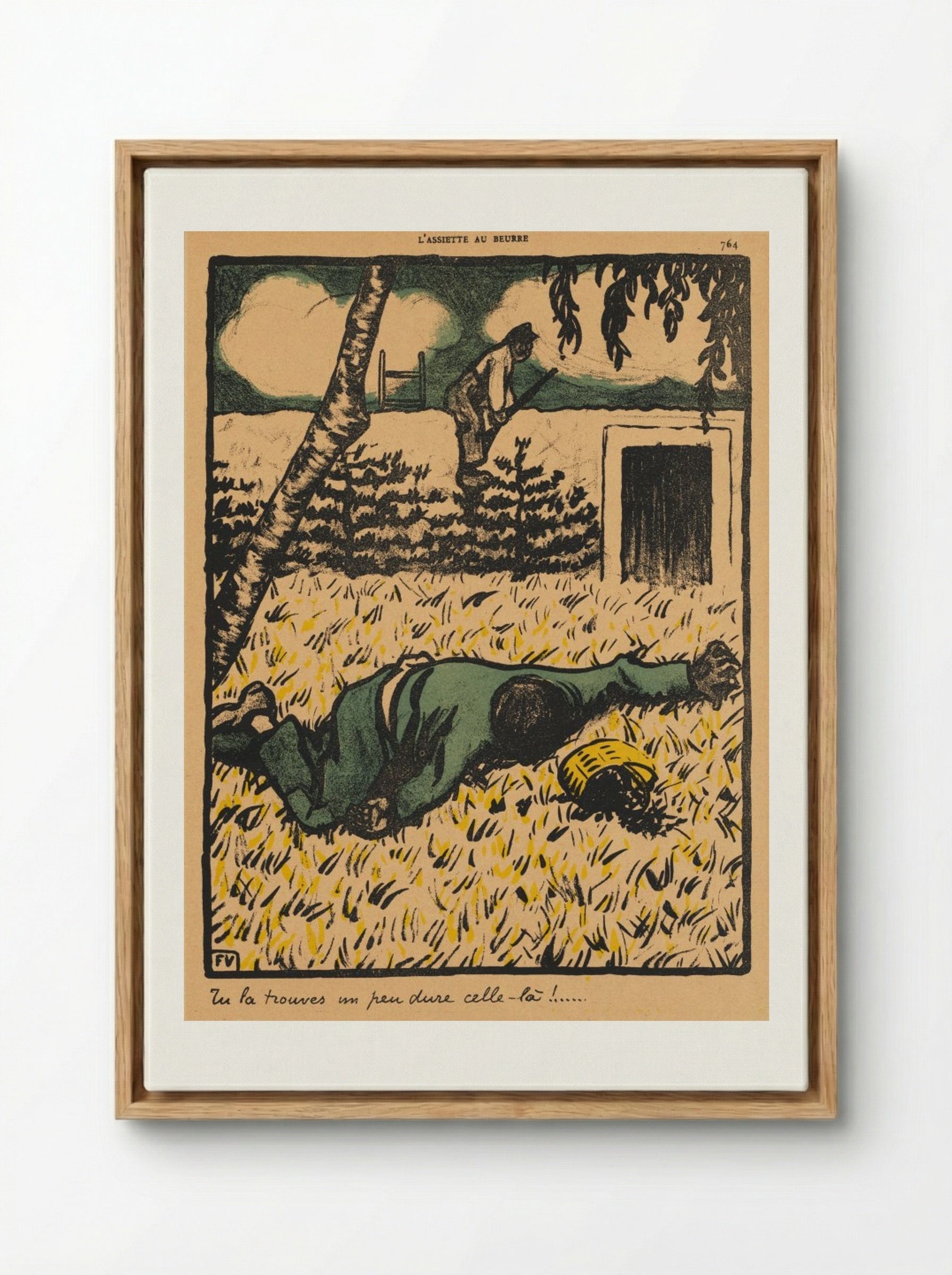 Tu la trouves un peu dure celle-là! - Félix Vallotton - Framed Canvas Wood