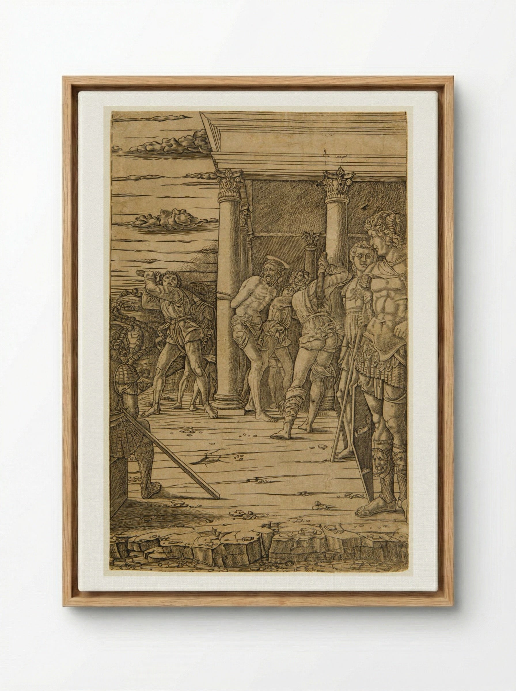 The Flagellation - Andrea Mantegna - Framed Canvas Wood