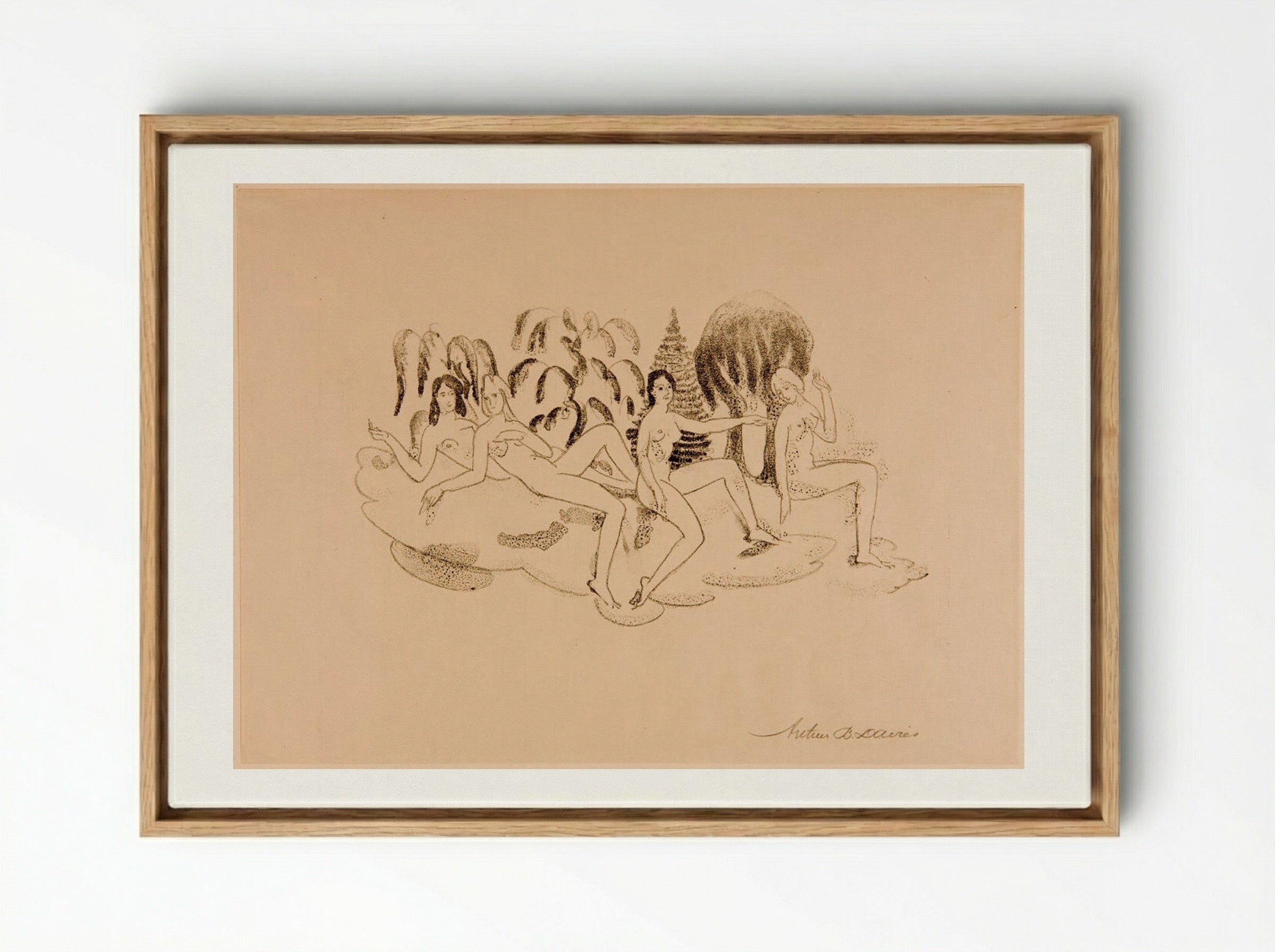 Hamadryads - Arthur Bowen Davies - Framed Canvas Wood